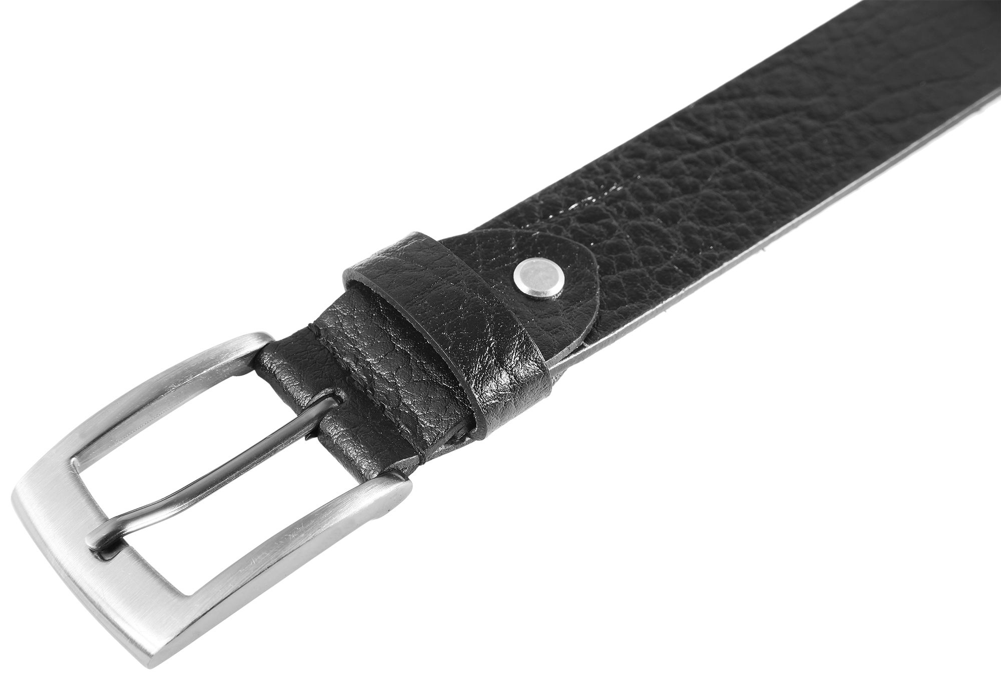Leonardo Verrelli Echtleder Gürtel, schwarz, kürzbar, 100 cm