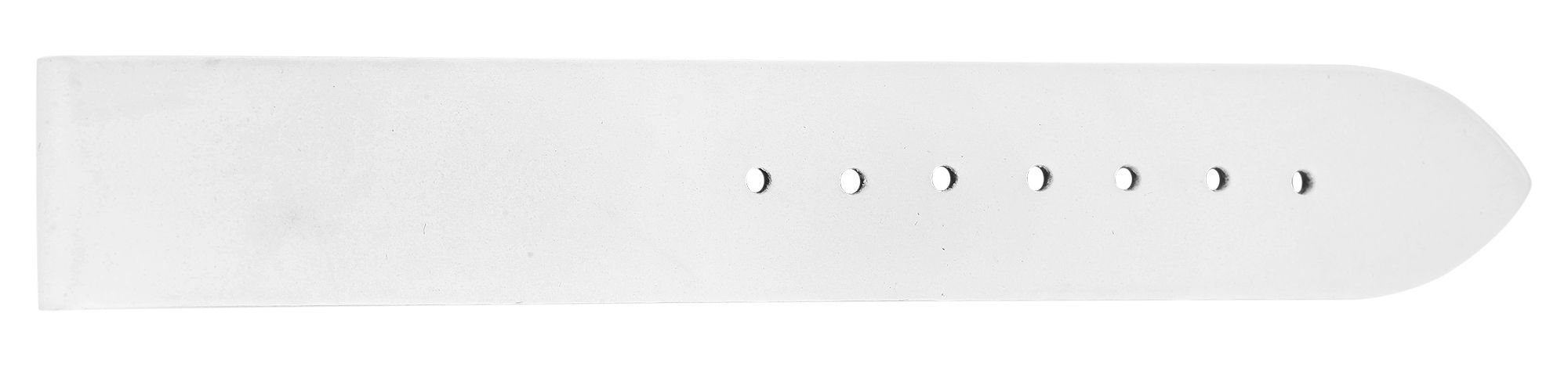 Echtleder Uhrenarmband, nahtlos, weiß, flach, 12 mm