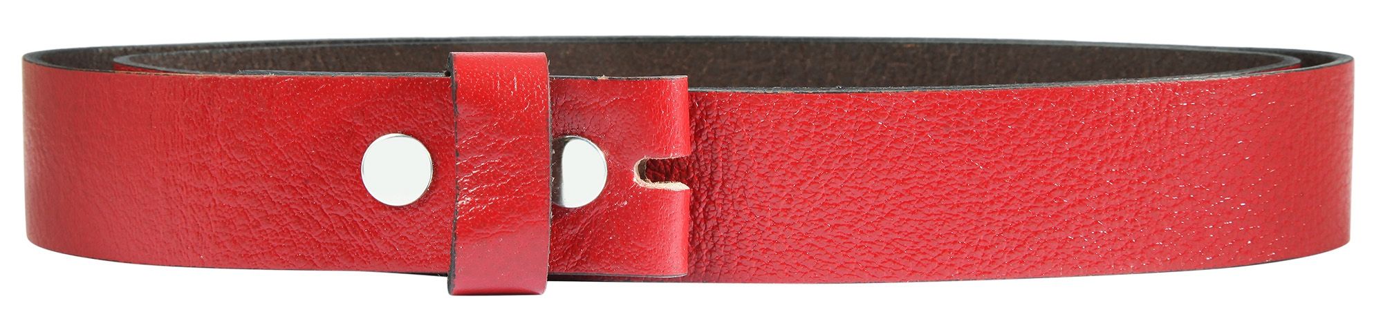 Leonardo Verrelli Echtleder Gürtel für Wechselschnallen, rot, 100 cm