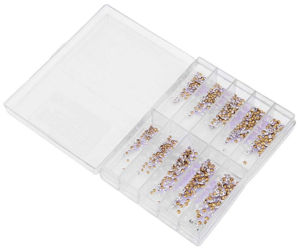 Ersatzsteine/ Similisteine weiß (verschiedene Größen), 500 Stk/Box