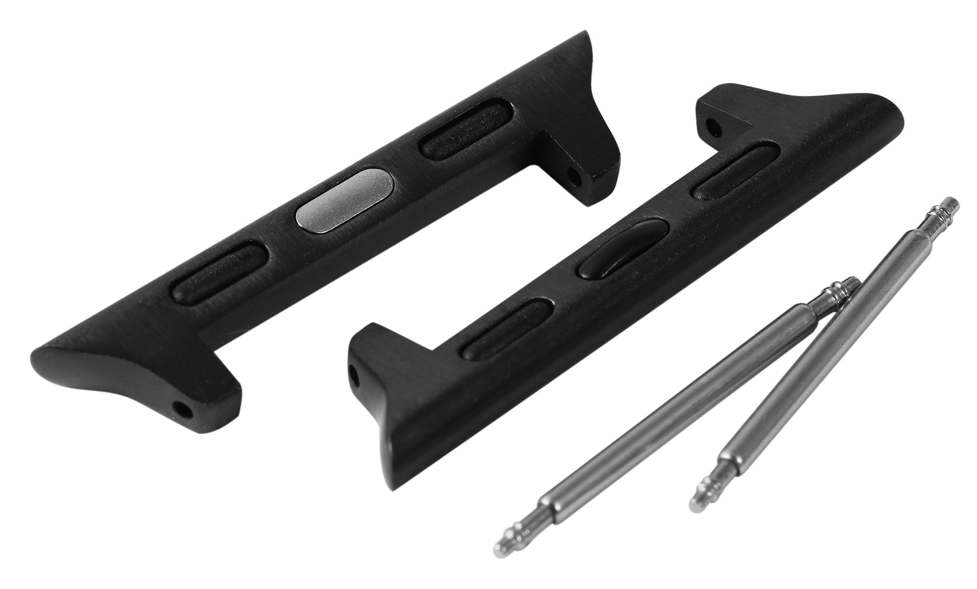 Adapter / Connector für Armbänder (kompatibel mit Apple Watch), schwarz, Anstoßbreite 20 mm / Gehäusebreite 40 mm