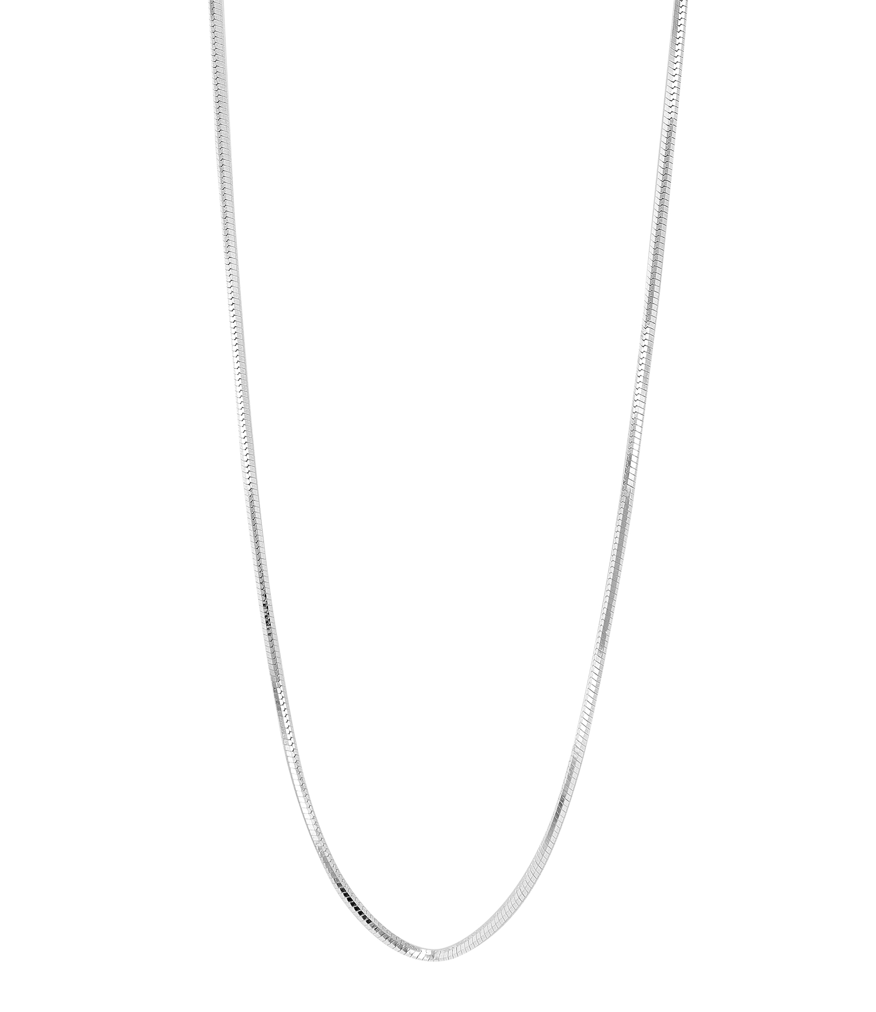 "Karim" 925/- Echt Silber Kette/ Schlangenkette , 50 cm/ 1 mm, rhodiniert, 4 Stück