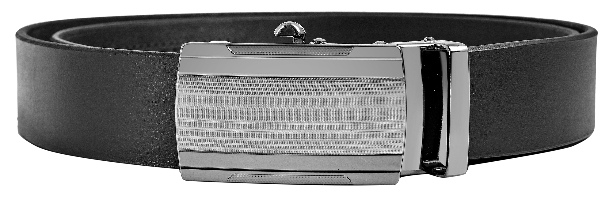 Leonardo Verrelli Echtleder Automatik-Gürtel, max. 110 cm/ 35 mm, schwarz - kürzbar
