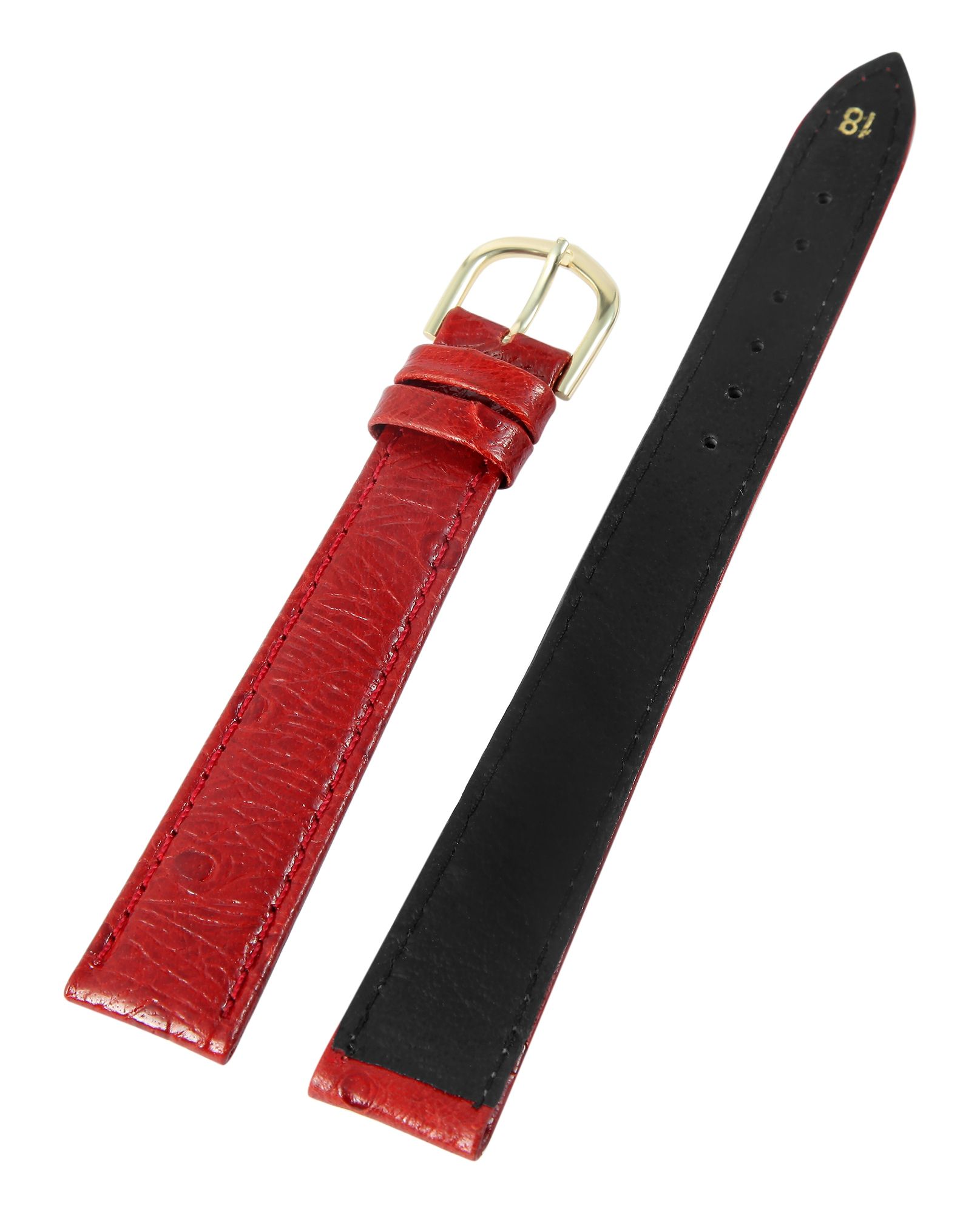Lederimitatband in rot, XL 18 mm