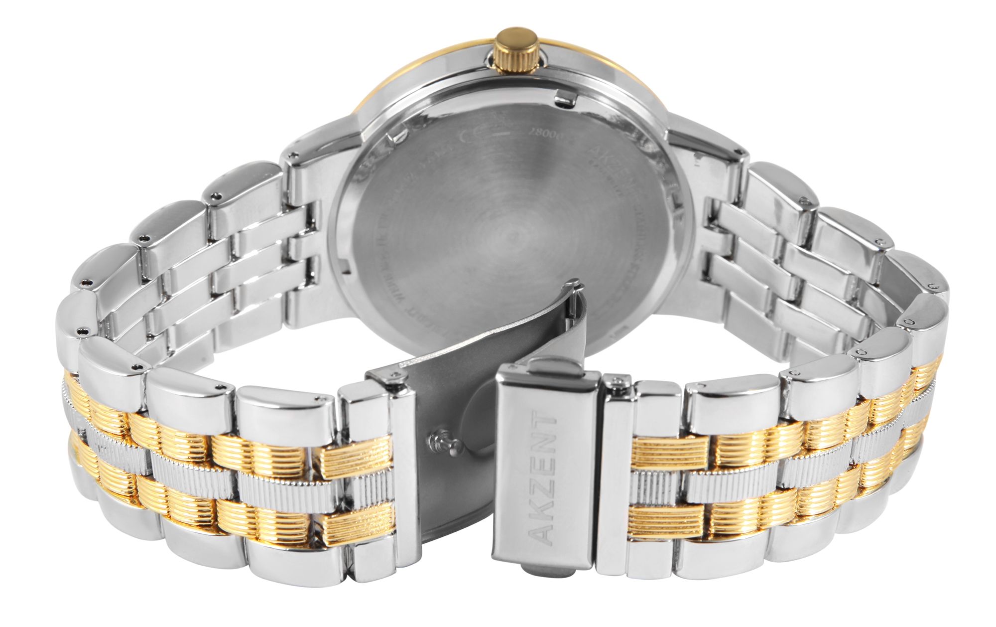 Akzent Exclusive Herrenarmbanduhr mit Metallband