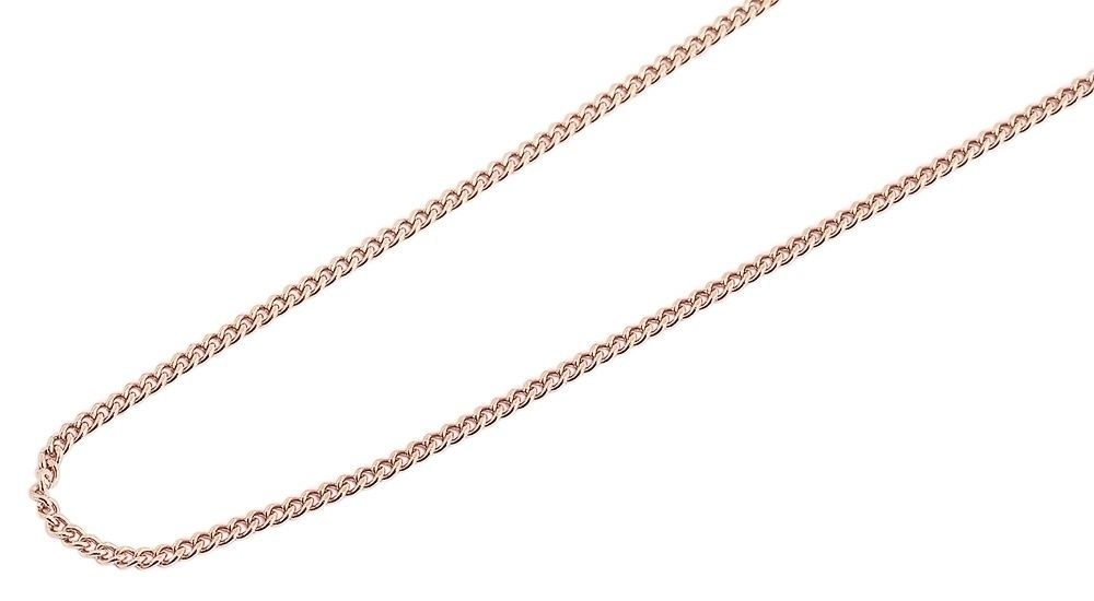 Akzent Edelstahl Unisex Panzerkette, roségoldfarben, 60 cm