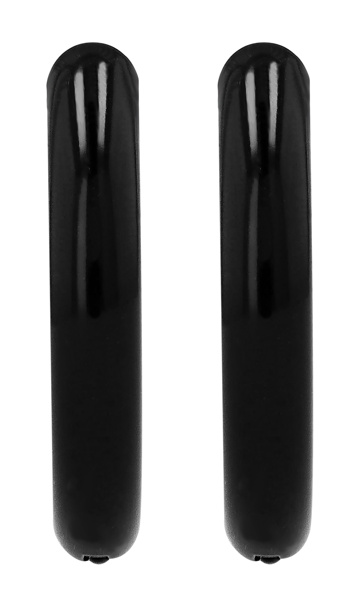 "Tanu", Unisex Edelstahl Creole, schwarz, 8 mm (VE12)