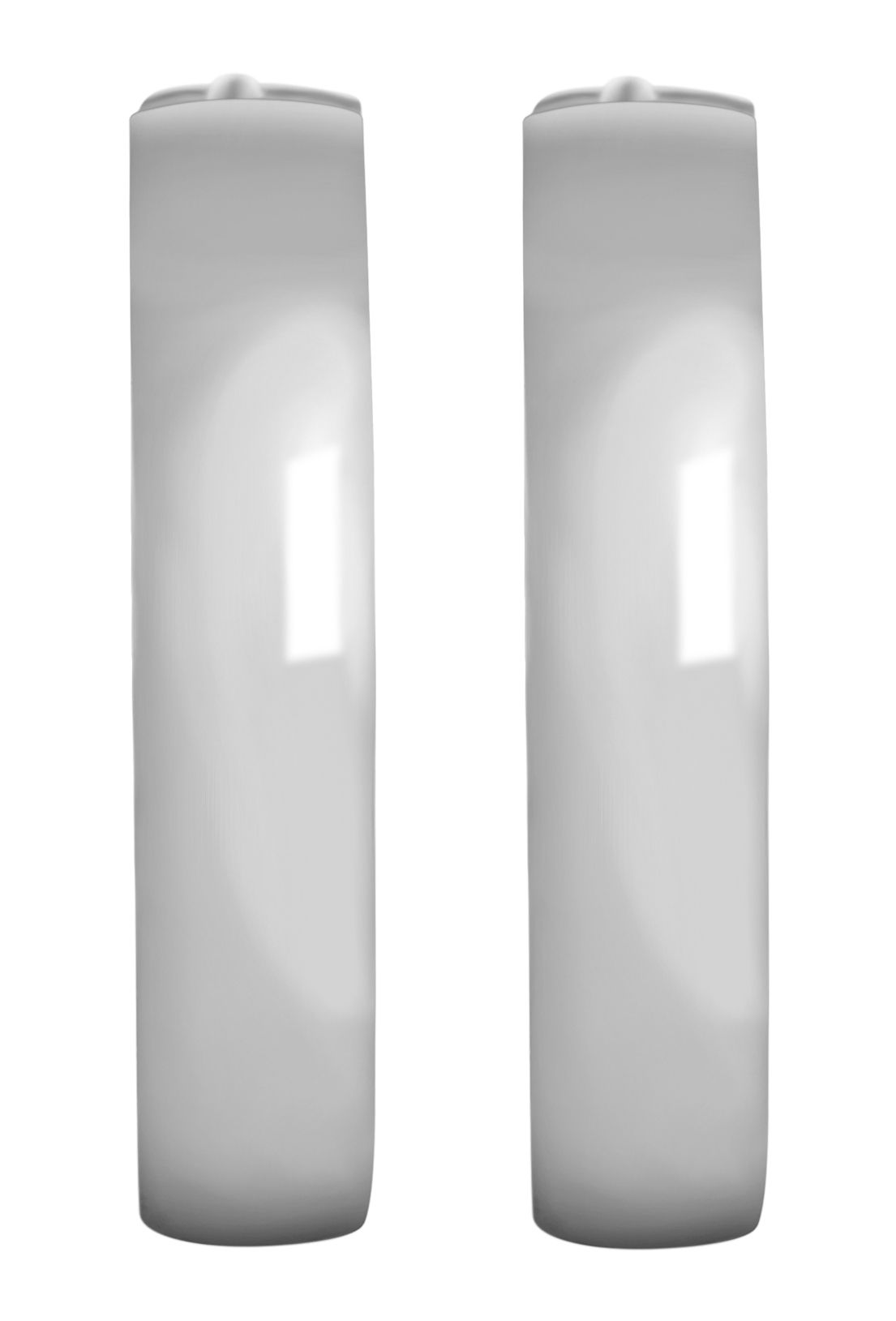 "Jolina", Edelstahl Klapp-Creolen, Ø 15 mm, silberfarben