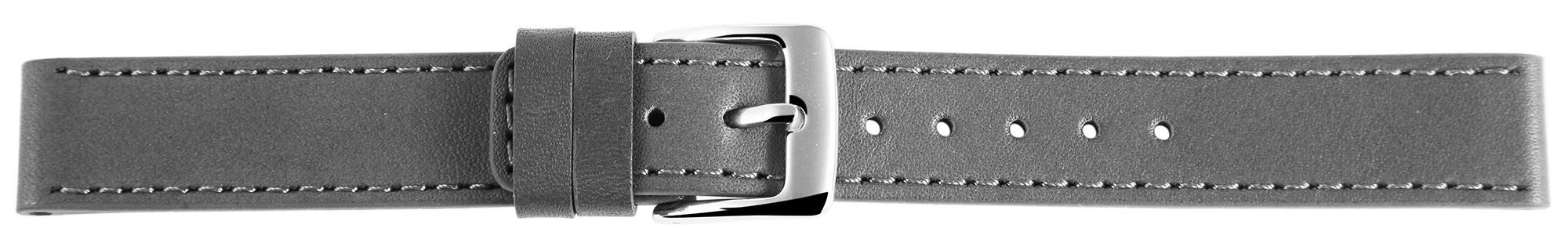 Echt Lederarmband, 16 mm, grau