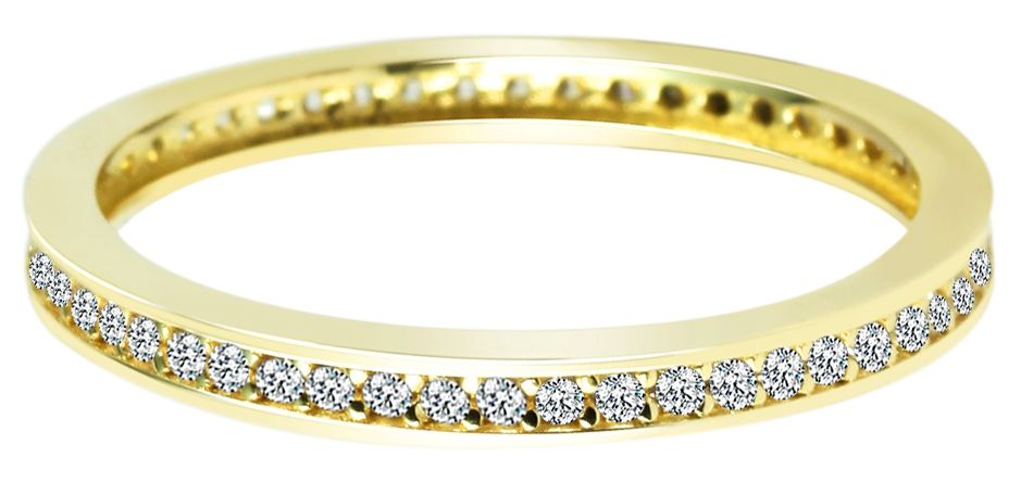 333/- Gold Ring "Fea" mit Zirkoniabesatz, Gelbgold, Gr. 52