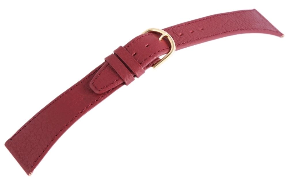 Basic Echtleder Armband in bordeaux rot, genarbt, flach, 20 mm