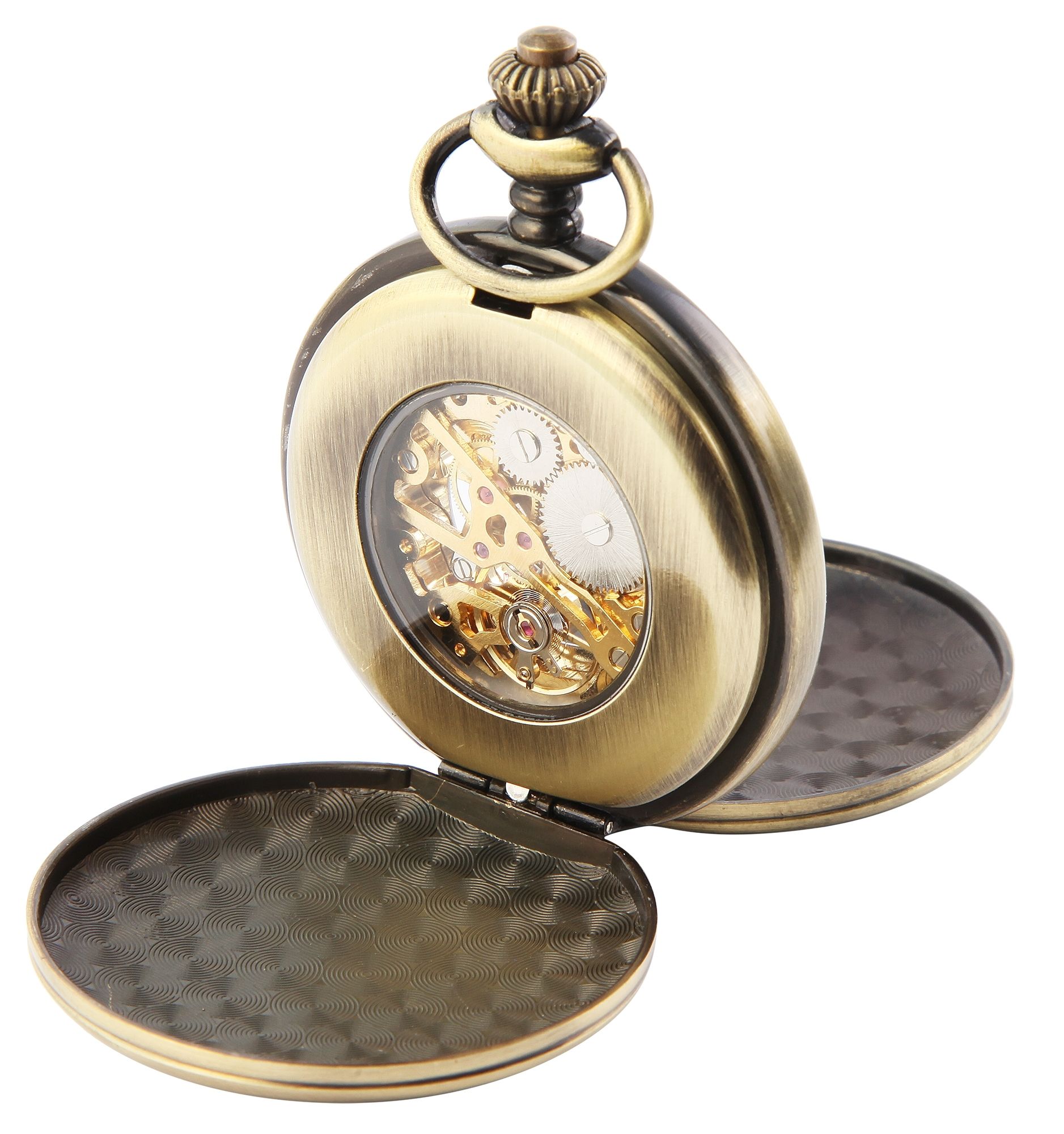 Excellanc Taschenuhr mit Handaufzug, mechanisch, bronze