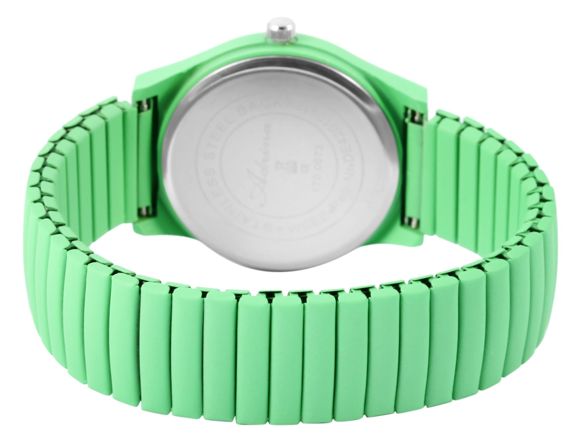 Excellanc Damenarmbanduhr mit Edelstahlzugband, neongrün