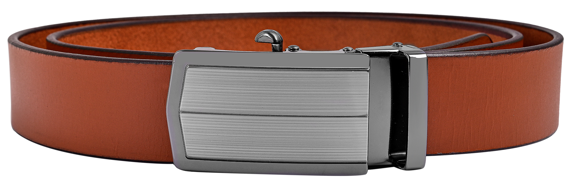 Leonardo Verrelli Echtleder Automatik-Gürtel, max. 110 cm/ 35 mm, braun (tan) - kürzbar