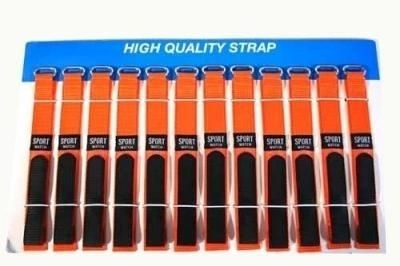 Klett-Uhrenarmbänder, orange, VE 12, 14 mm