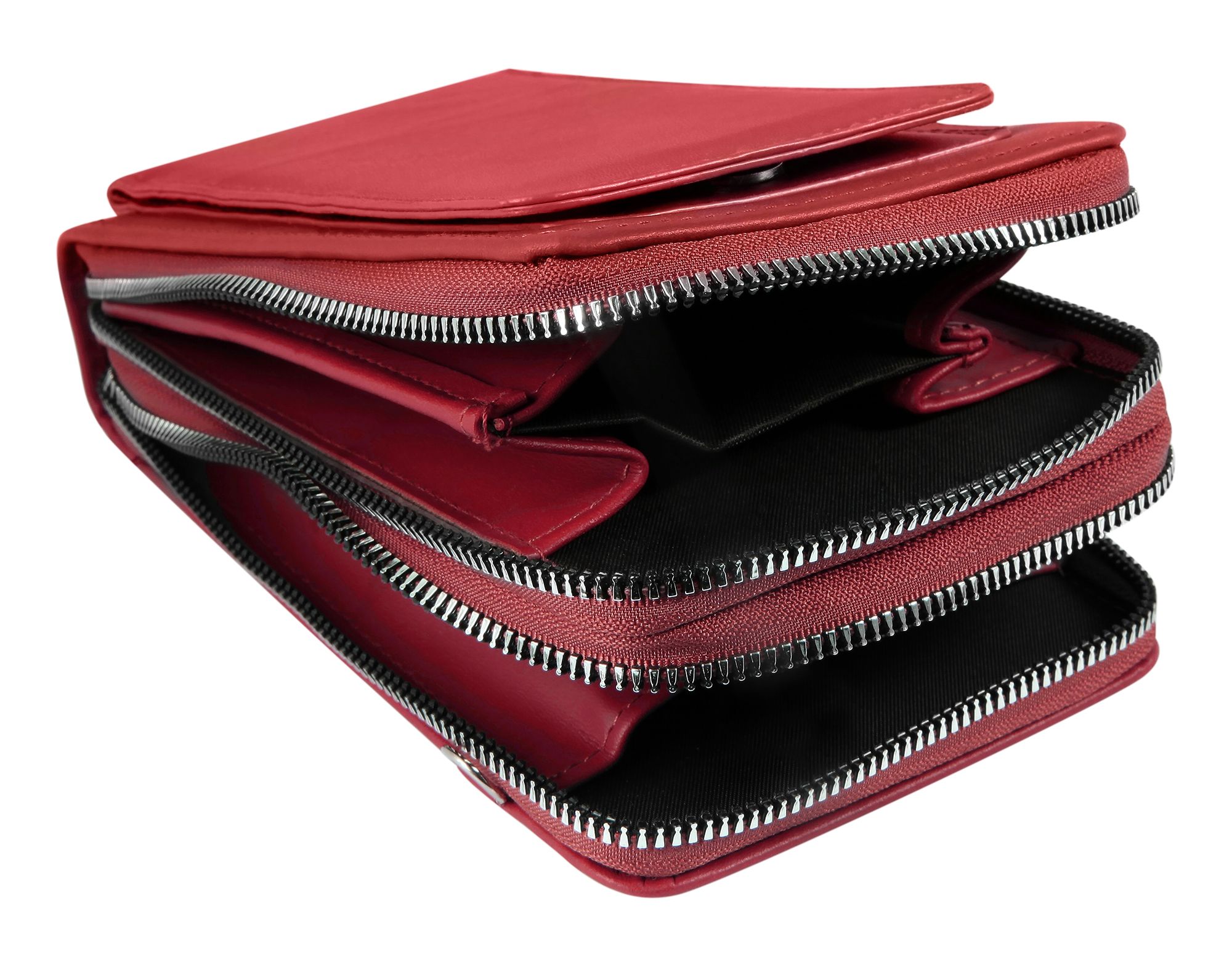 Handyumhängetasche aus Lederimitation, geeignet für iPhone15, rot