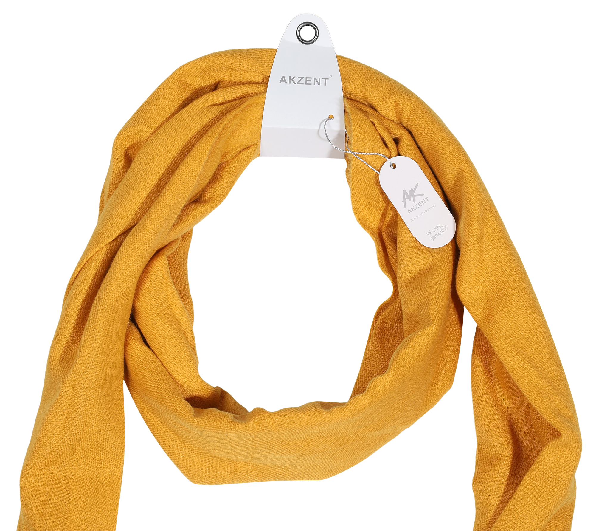 Winterschal, unifarben Gelb (Mustard), 100% Viskose, VE 4