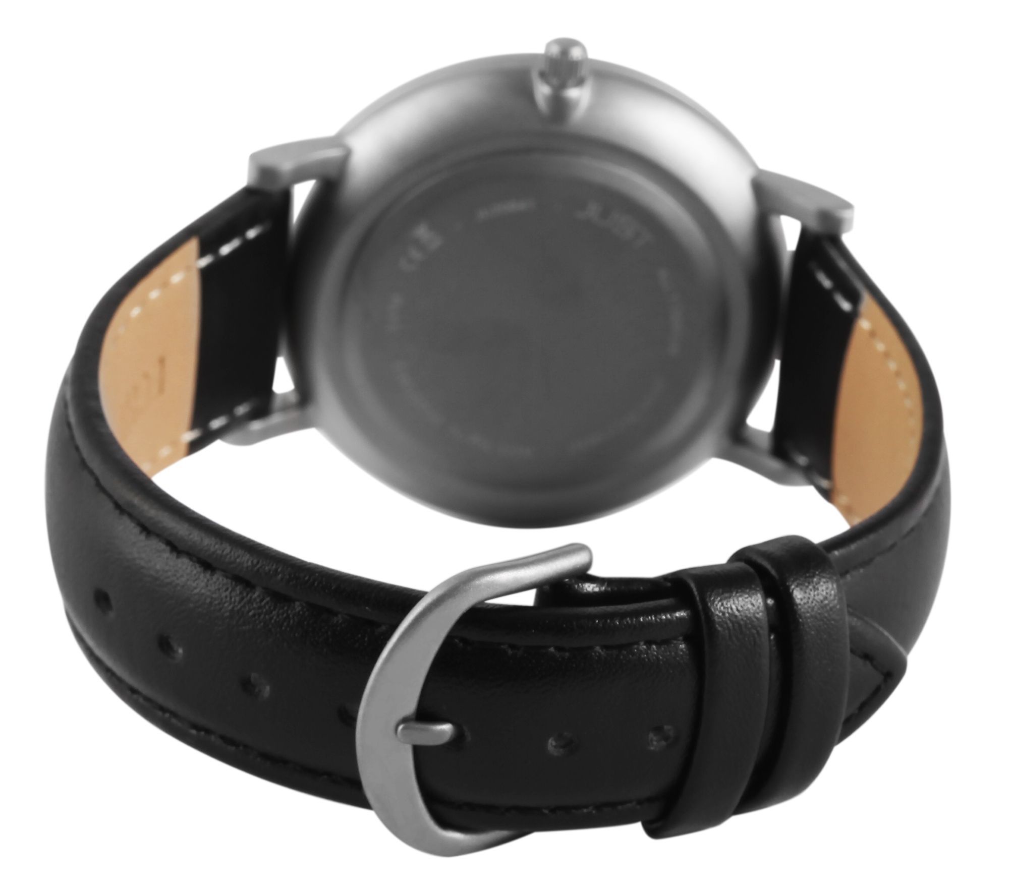 Just Titan Herrenuhr "Keenan" mit Echtlederband, 5 ATM, schwarz