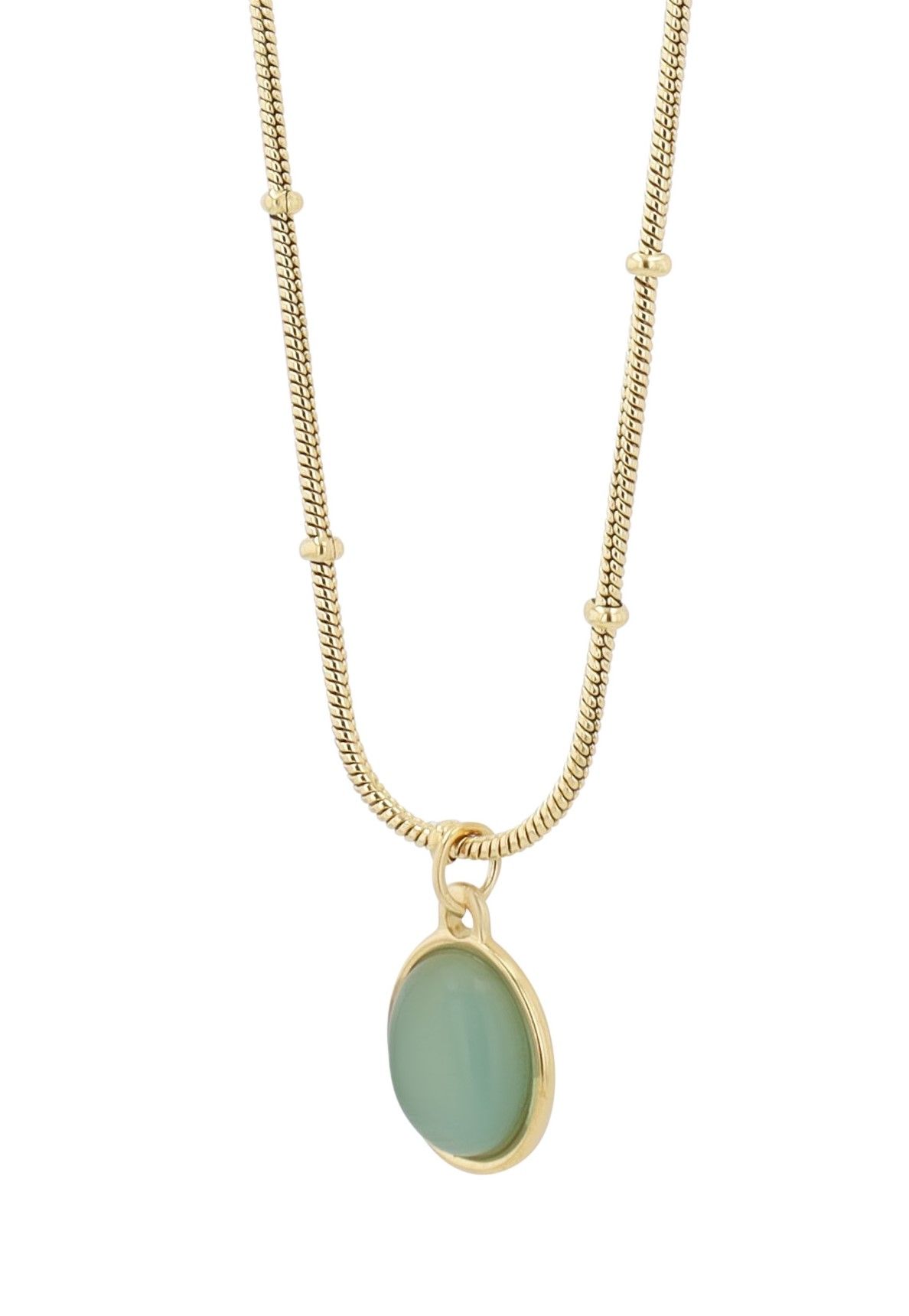 Edelstahlkette mit Anhänger in goldfarben, 43+5cm,
