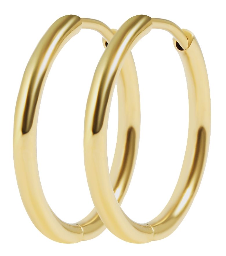 "Galdin", Edelstahl Creolen Ø 25 mm/ 2 mm goldfarben