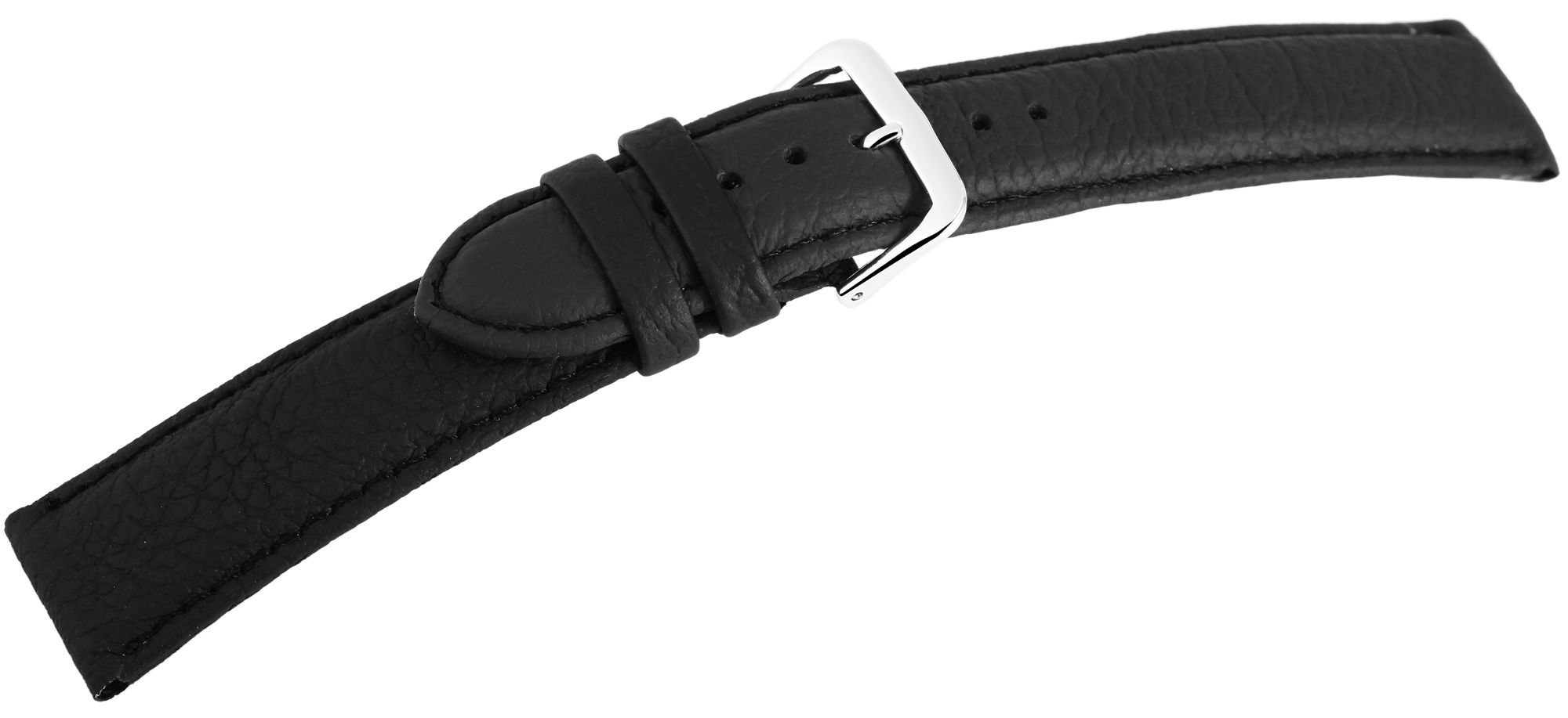 Echtleder-Uhrenarmbänder, schwarz, VE 10, 24 mm