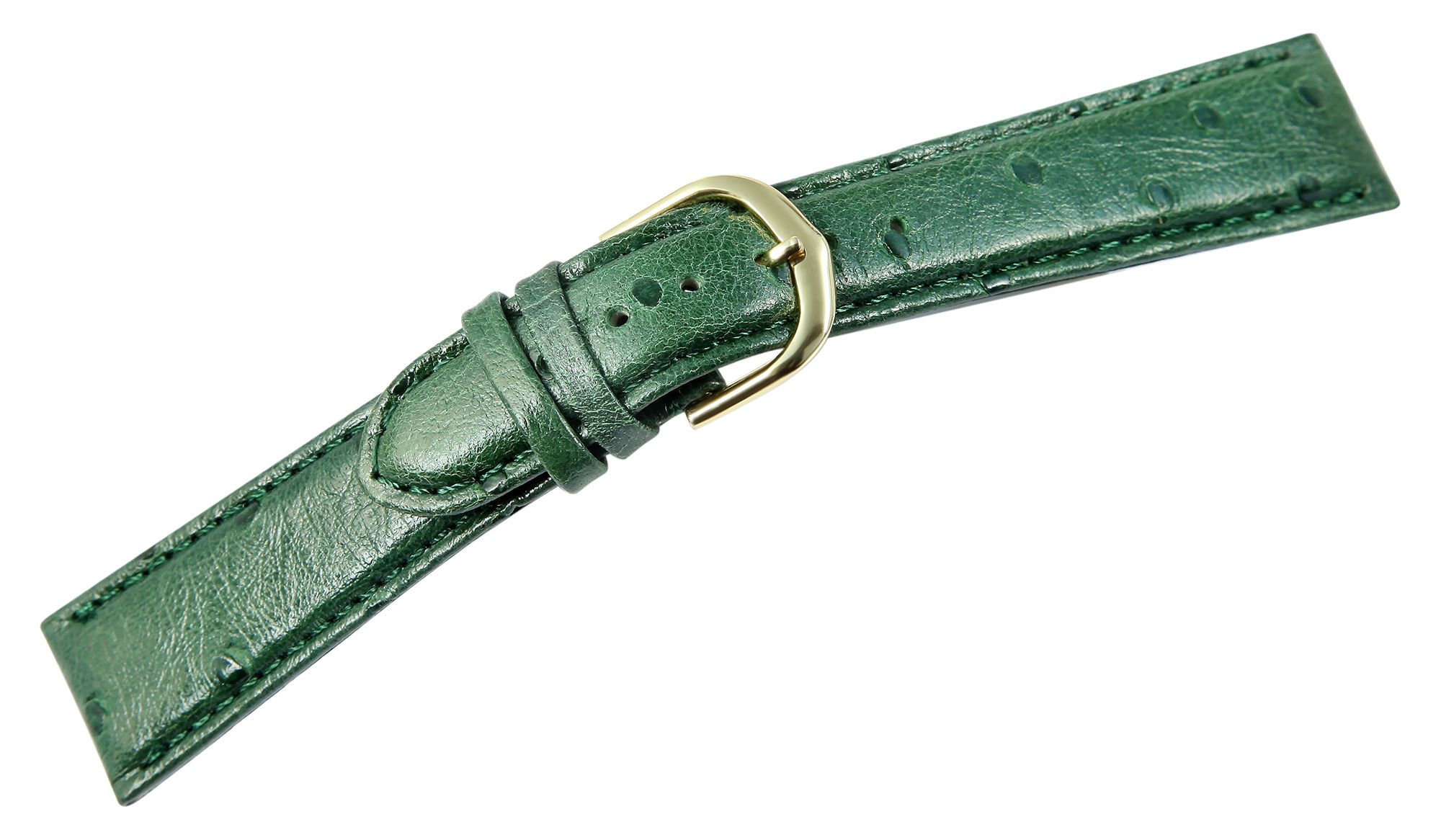 Basic Lederimitatarmband in grün, Strauss, gepolstert, 12 mm