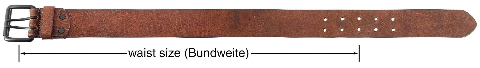 Leonardo Verrelli Echtledergürtel, Büffelleder, braun