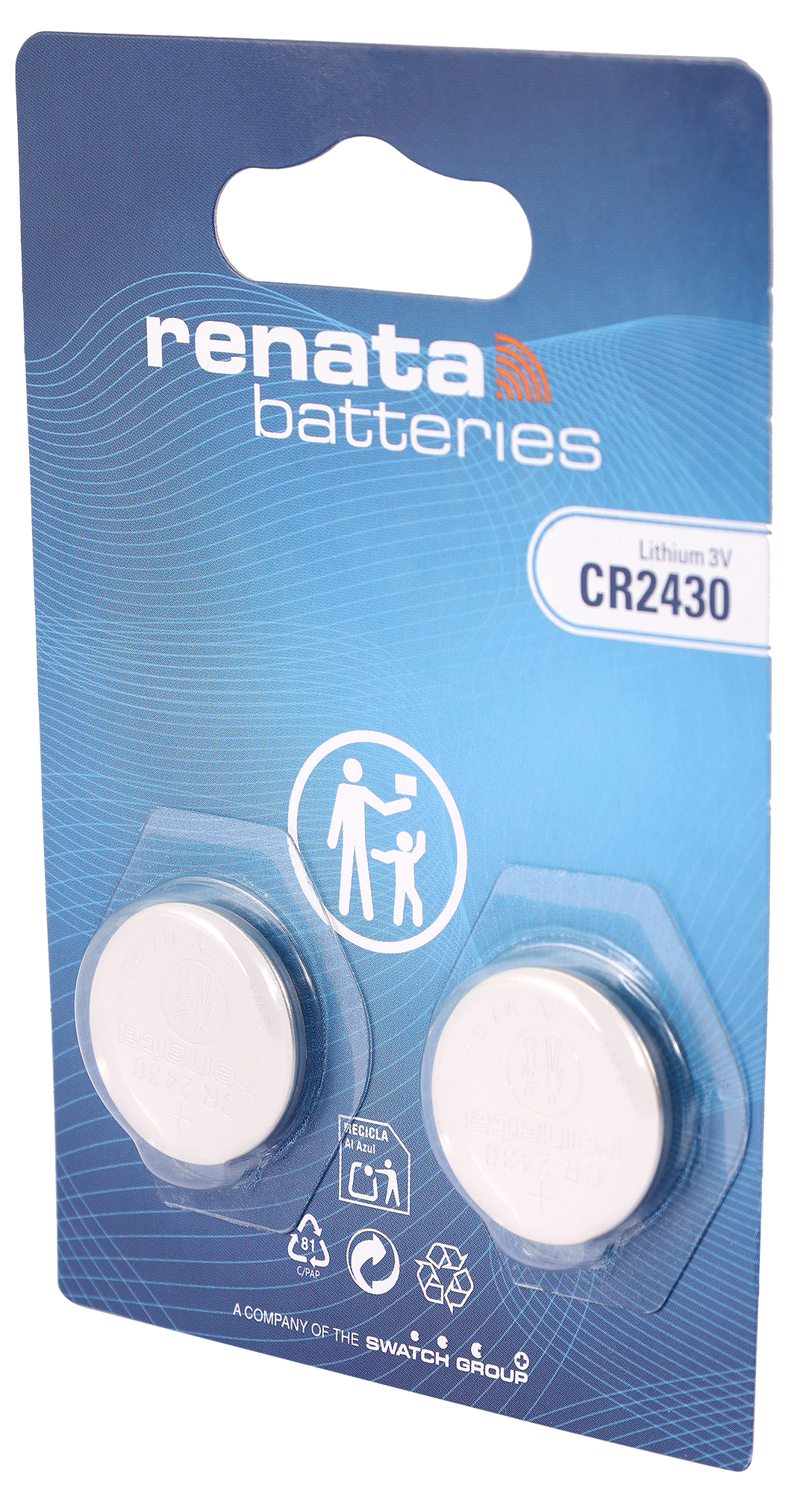 Renata Lithium 3V Knopfzellen (2er Blister), CR2430