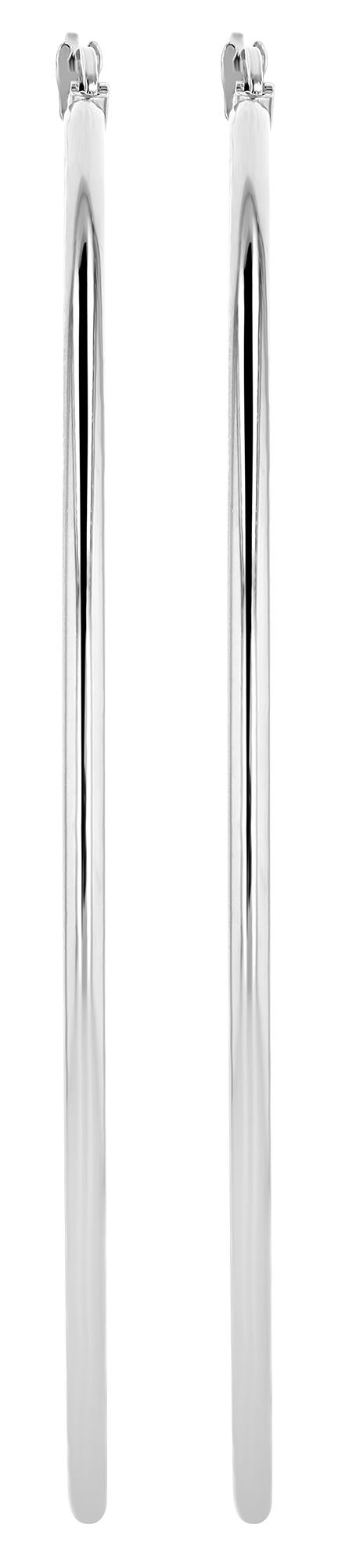 Edelstahl Creolen, silberfarbig, 70mm