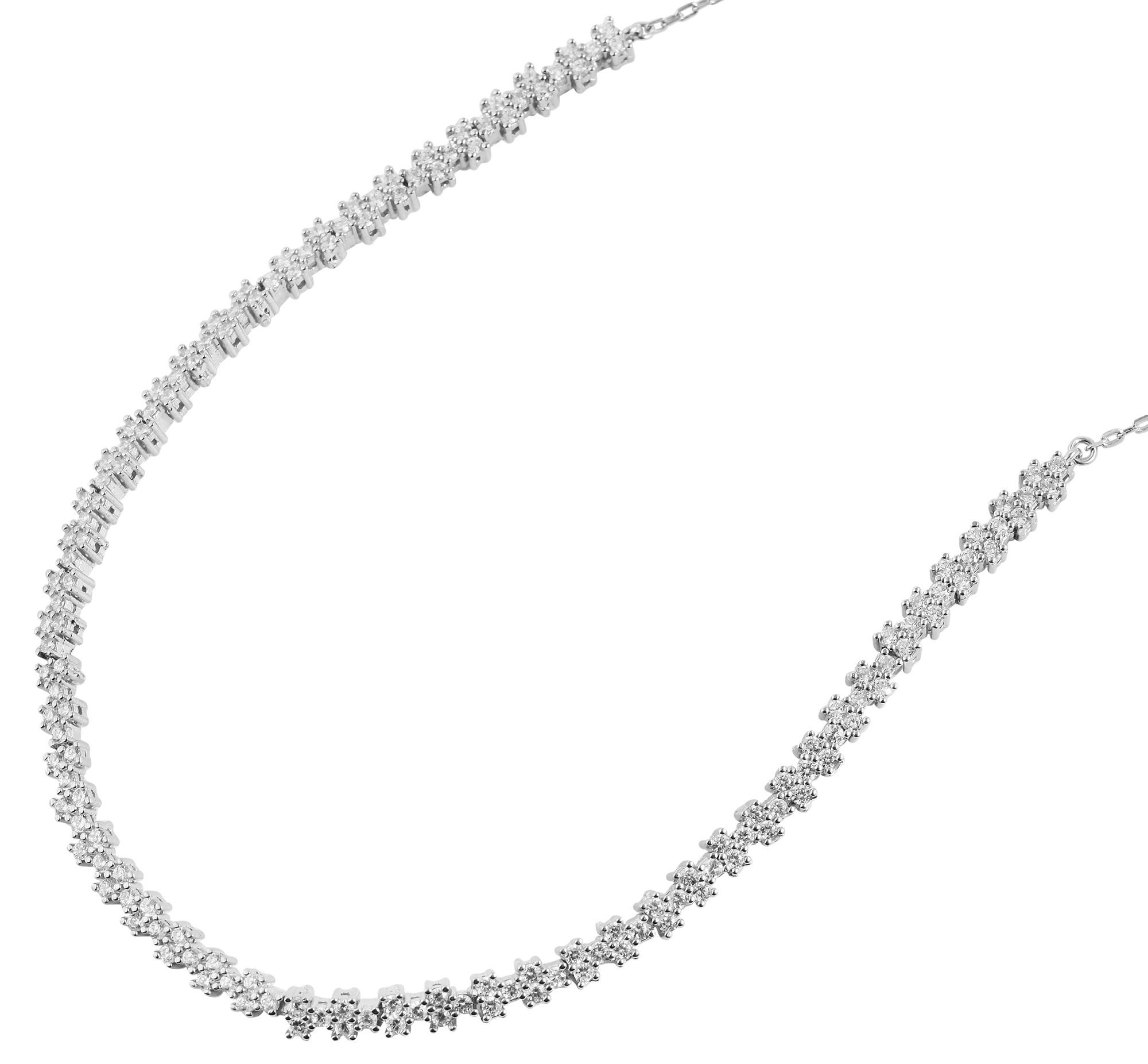 925/- Echt Silber Kette (42+3cm)  925/rhodiniert