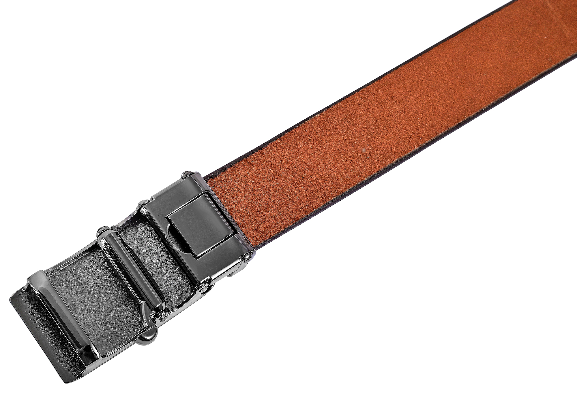 Leonardo Verrelli Echtleder Automatik-Gürtel, max. 100 cm/ 35 mm, braun (tan) - kürzbar