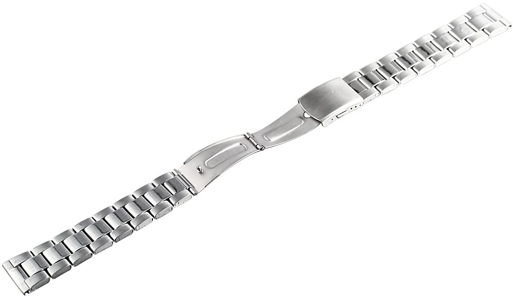 Edelstahl-Uhrenarmband, silberfarben, 18 mm