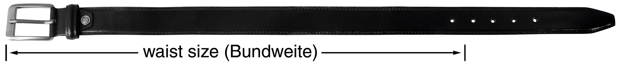 Leonardo Verrelli Gürtel Echt Leder Gürtel, kürzbar, schwarz, 120 cm