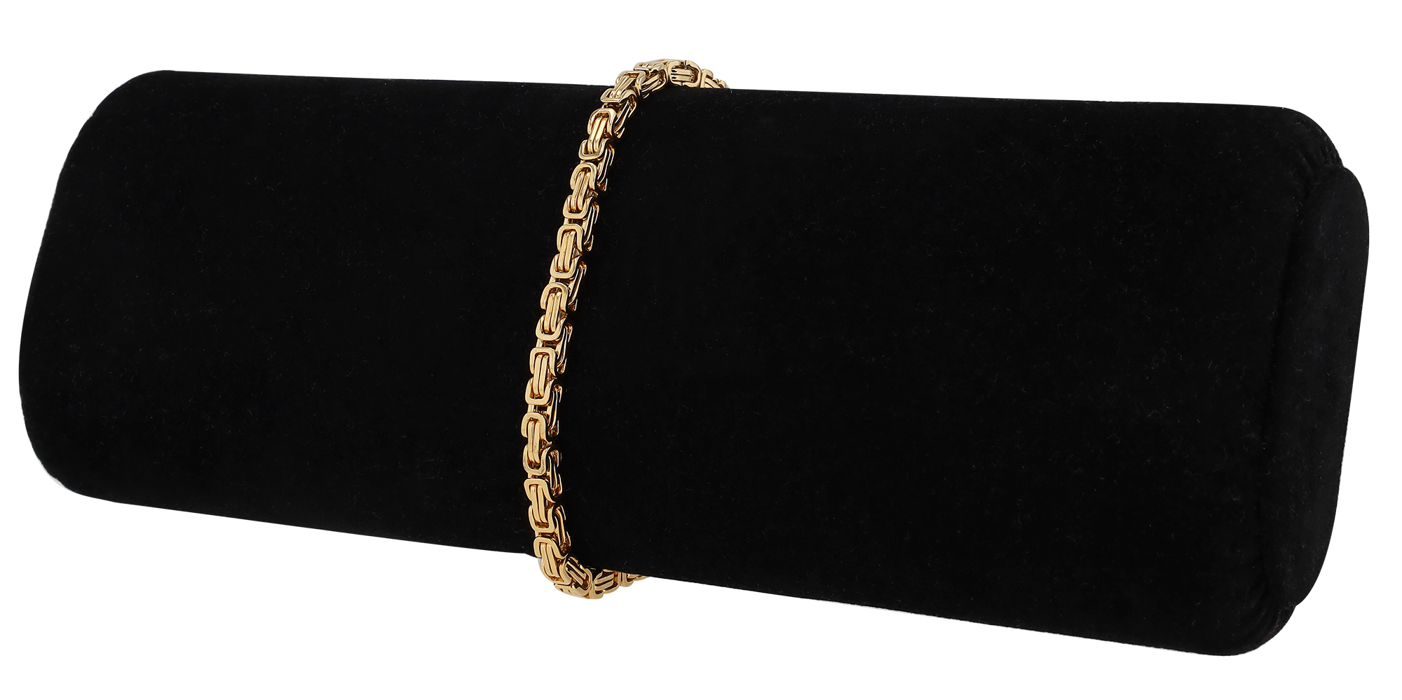 "Calista" Königskette Armband, Edelstahl, 20 cm/ 4 mm, goldfarben