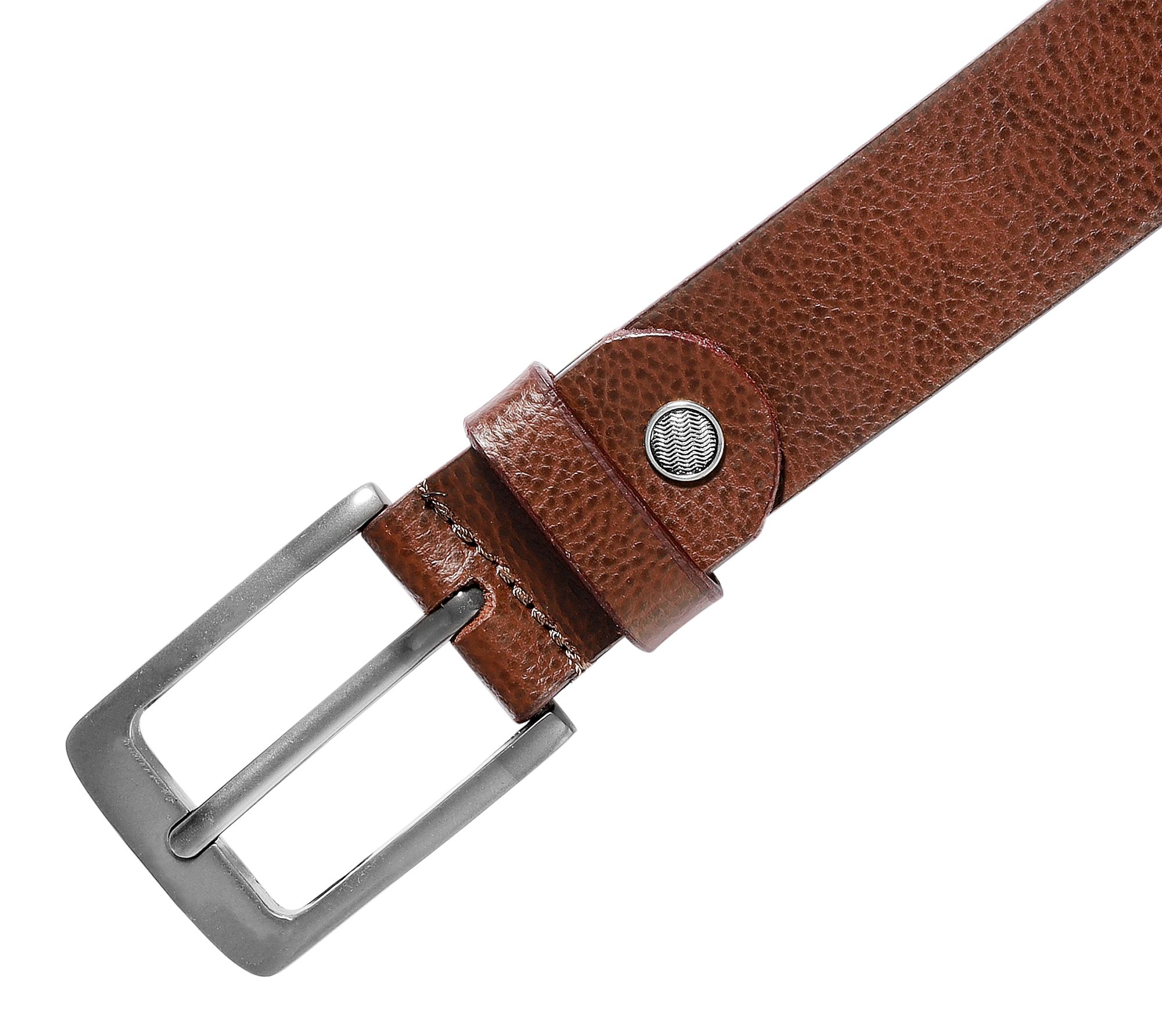 Leonardo Verrelli Echtleder Gürtel, kürzbar, braun, 2. Wahl (Schließendesign sortiert), 110 cm