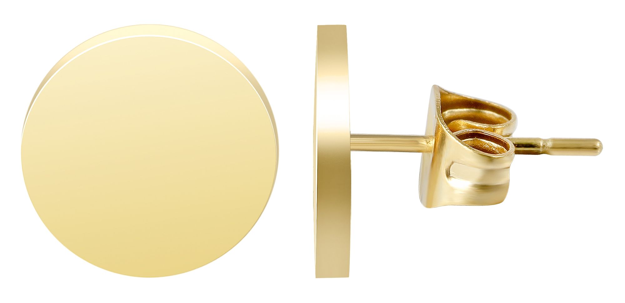 "Saima" Edelstahl Ohrstecker Ø 10 mm, goldfarben
