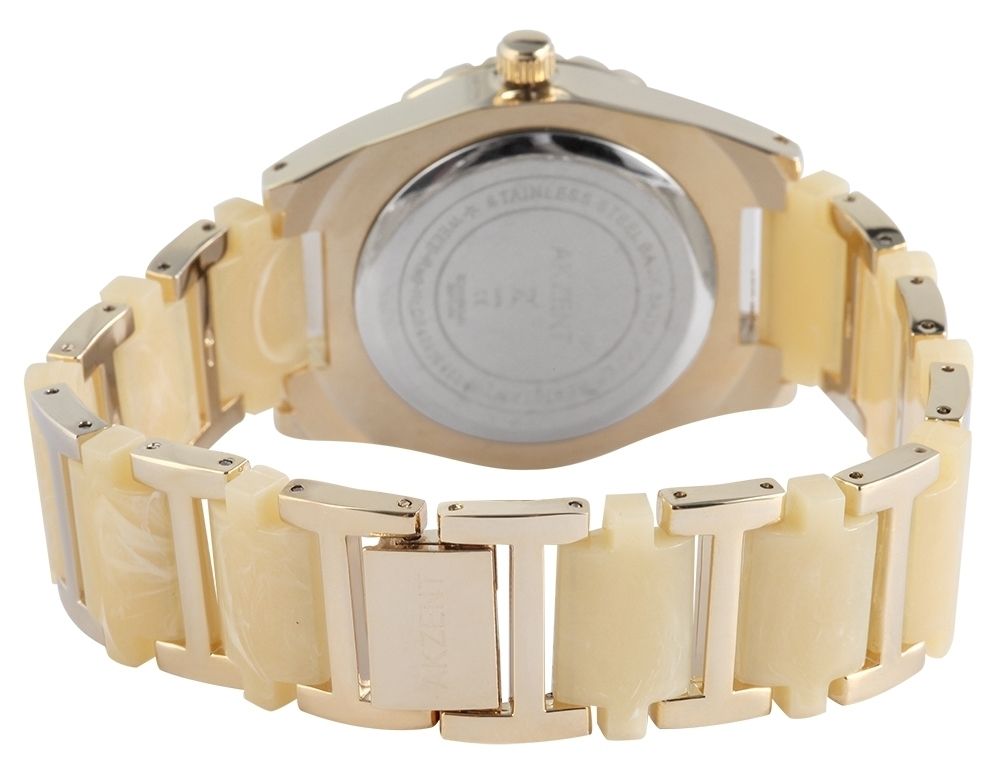 Akzent Damenuhr mit Metallarmband