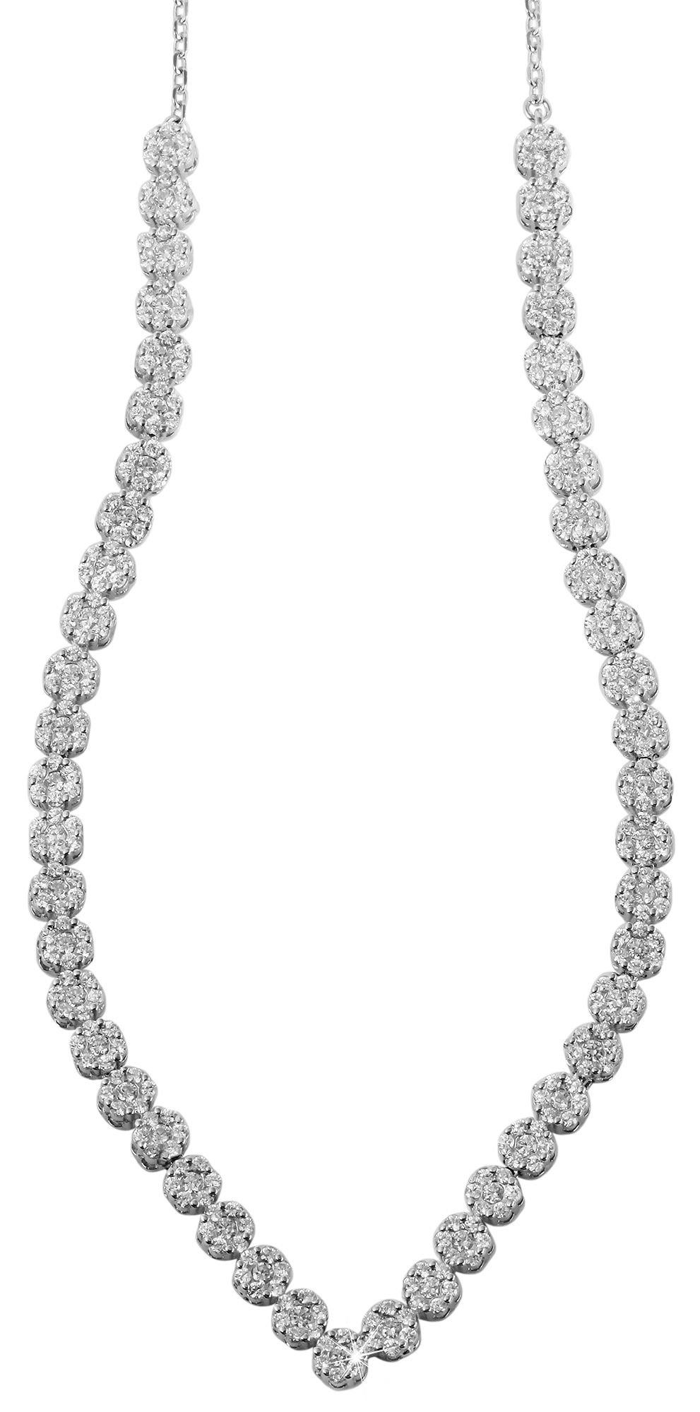 925/- Echt Silber Kette "Danjana" (42+3cm) 925/rhodiniert