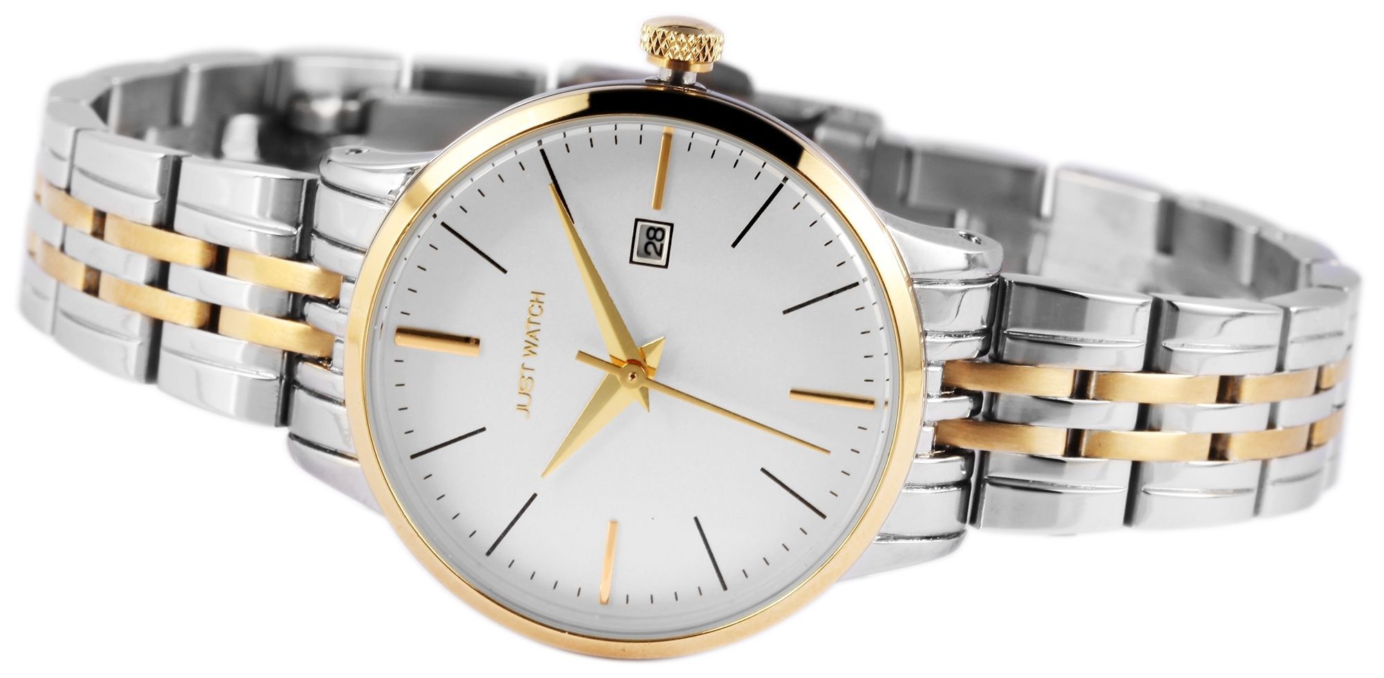Just Watch Damenuhr "Elizabeth", Edelstahlarmband, Ø 31 mm, bicolor (silber-/ goldfarben)