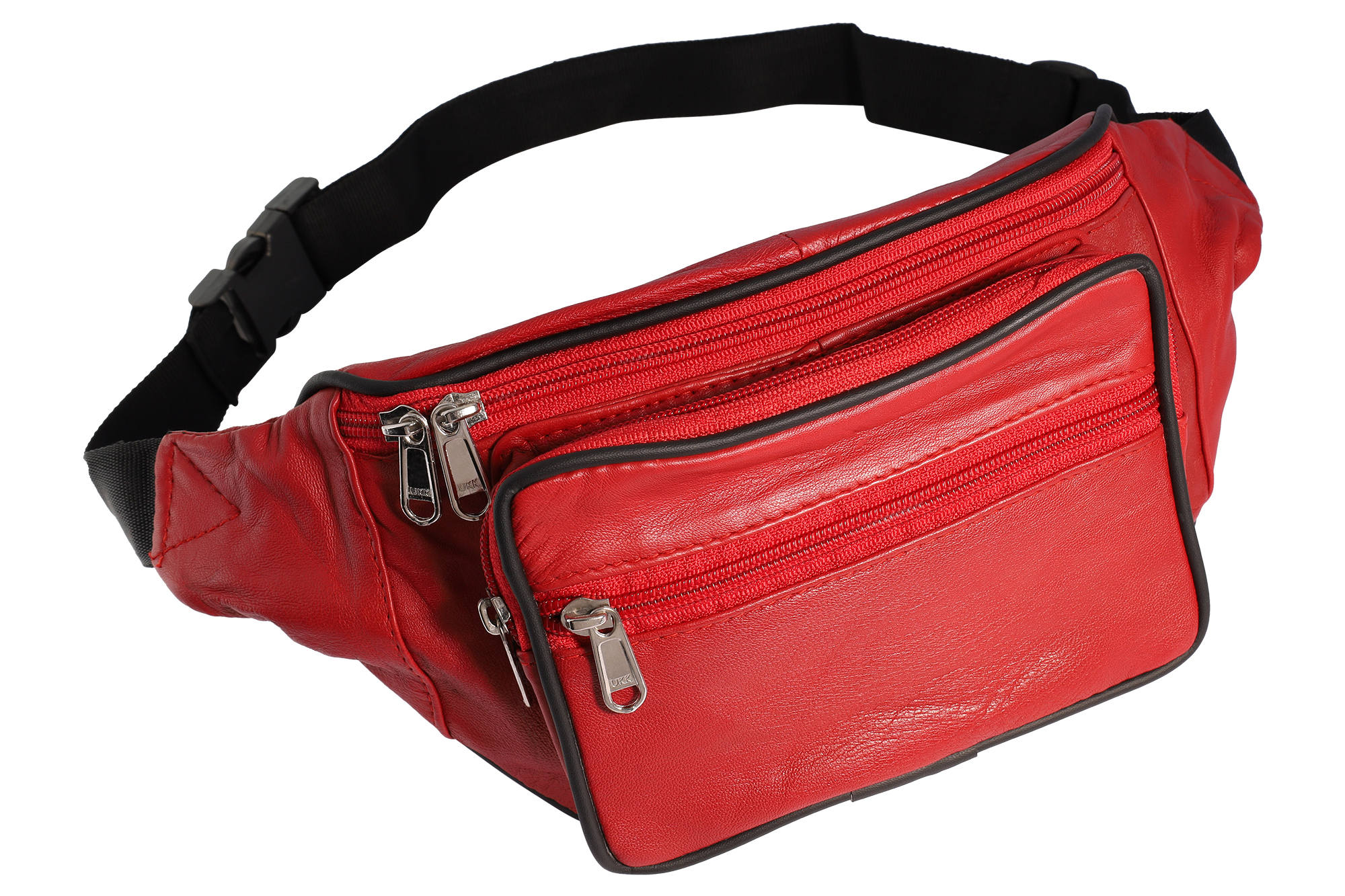 Steinmeister Hüfttasche/ Bauchtasche aus Echtleder, rot