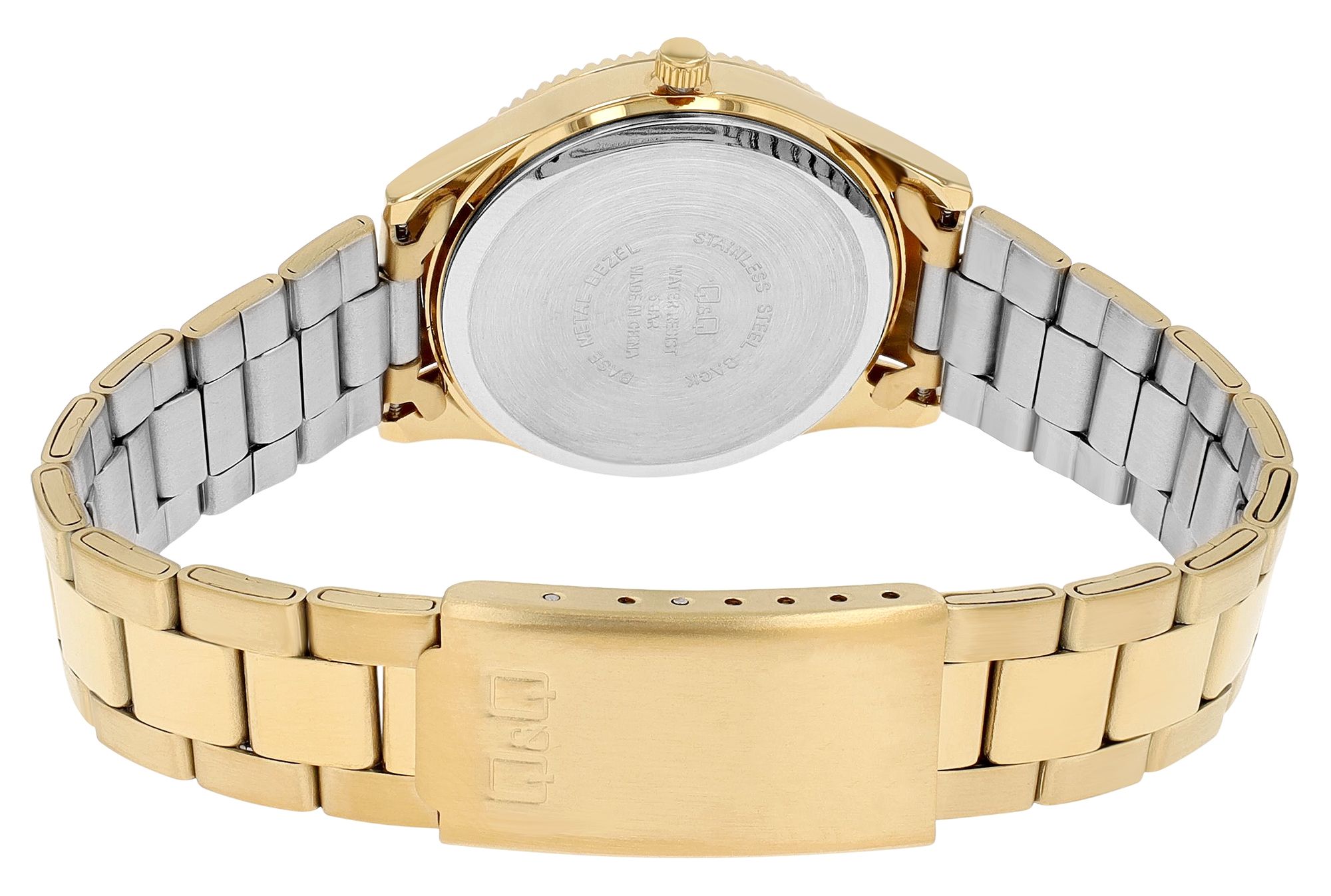 Q&Q Damenuhr mit Edelstahlarmband, Ø 32 mm goldfarben