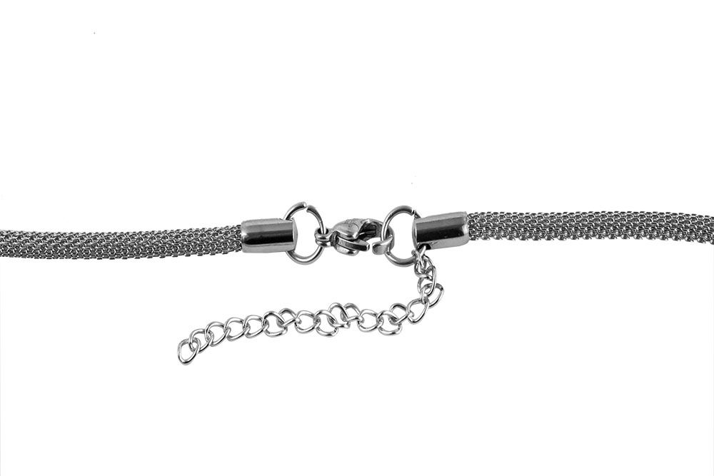 Akzent Edelstahl Damen Schlangenkette, Länge: 42 cm / Stärke: 3 mm