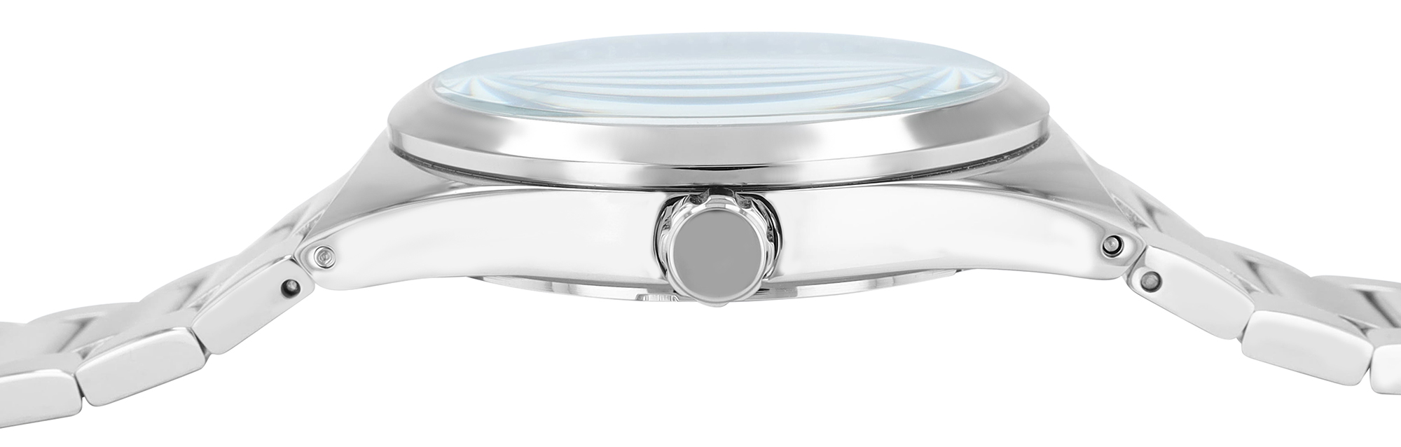 JUST WATCH Herrenuhr "Lukas" mit Edelstahlband, silberfarben/blau, 5 ATM