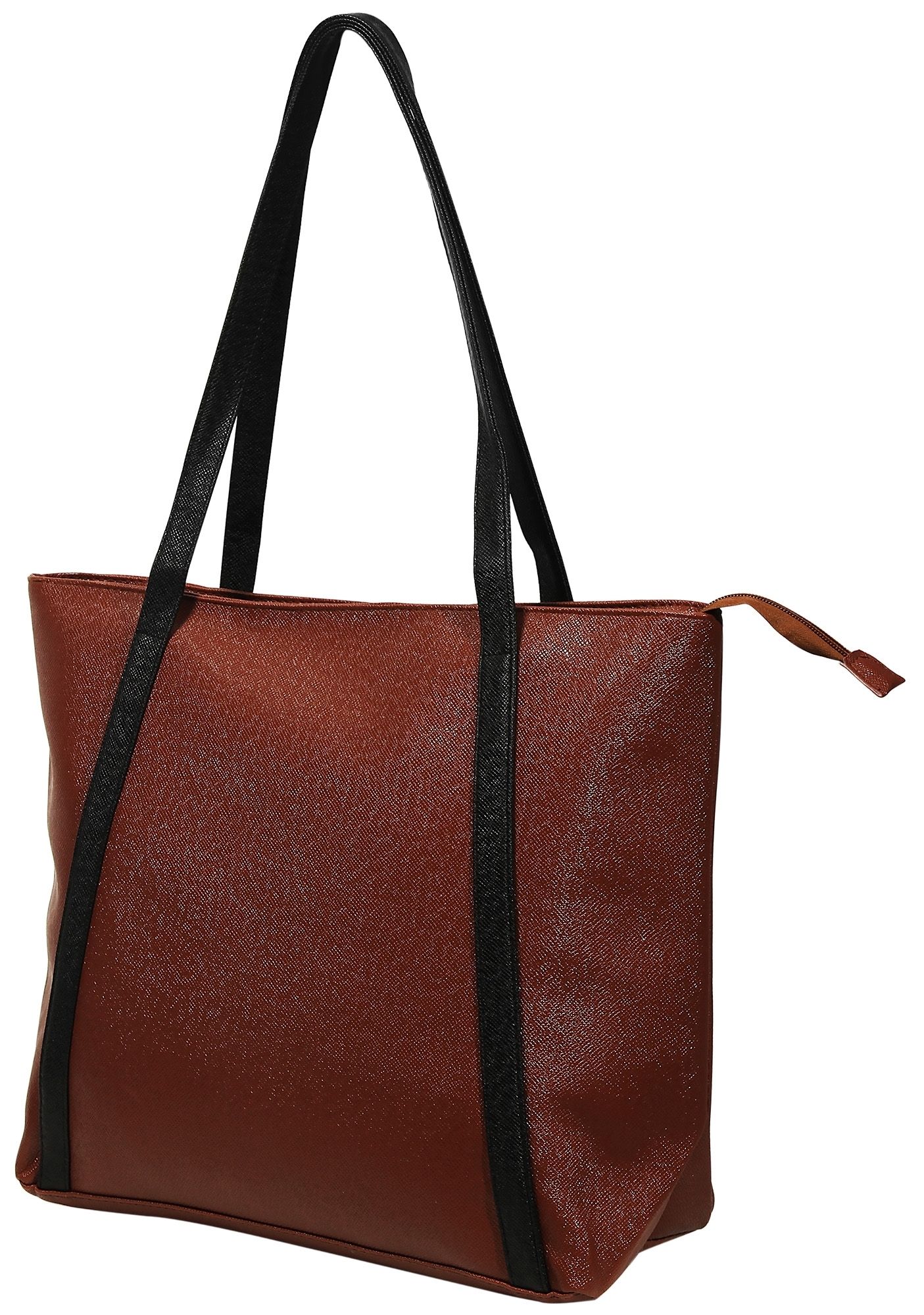 Shoppertasche "Maron" Damentasche aus Lederimitation 34 x31 x 14 cm, Braun