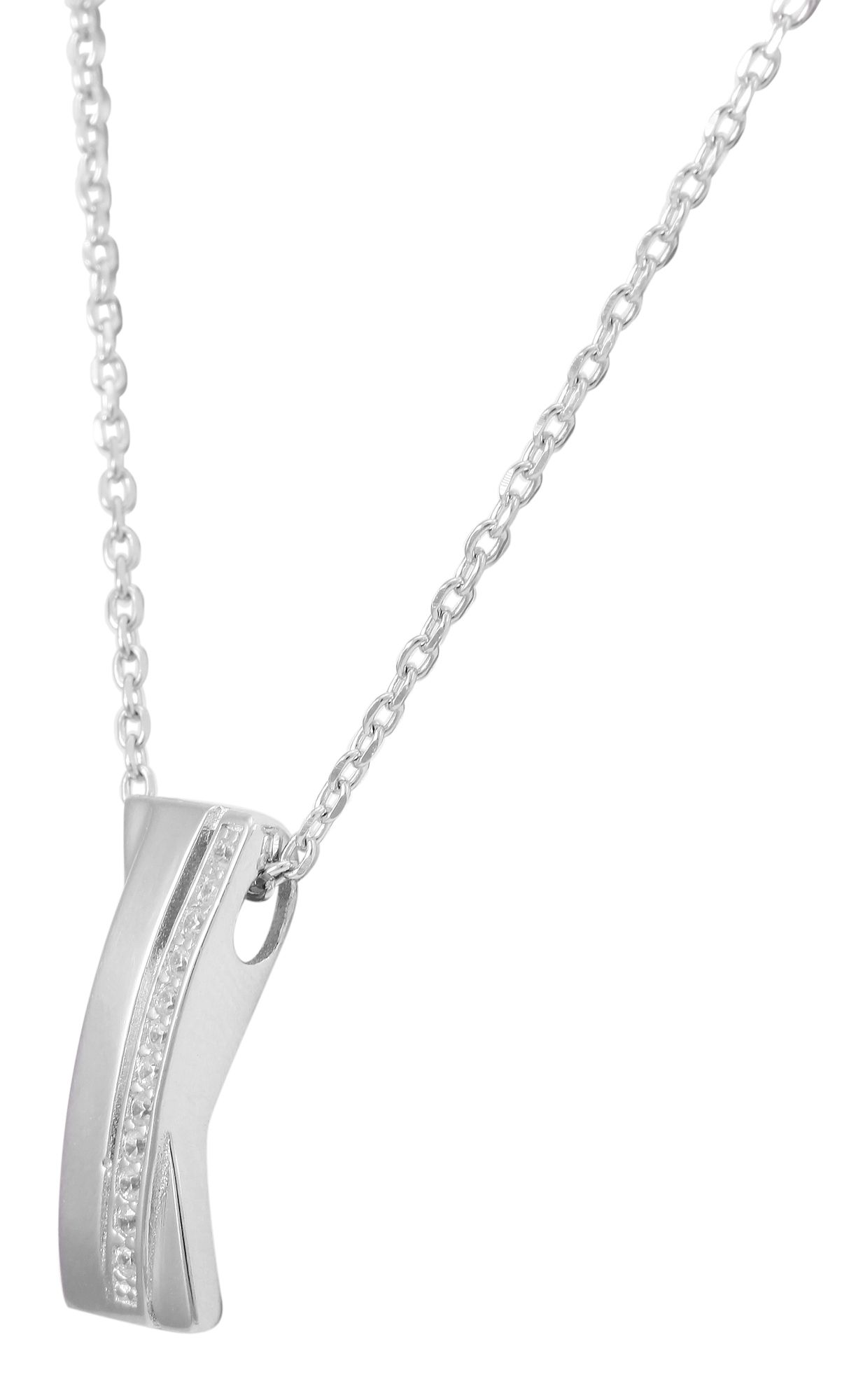 925/- Echt Silber Anhänger ohne Kette "Leoline" mit Zirkoniabesatz, 925/rhodiniert