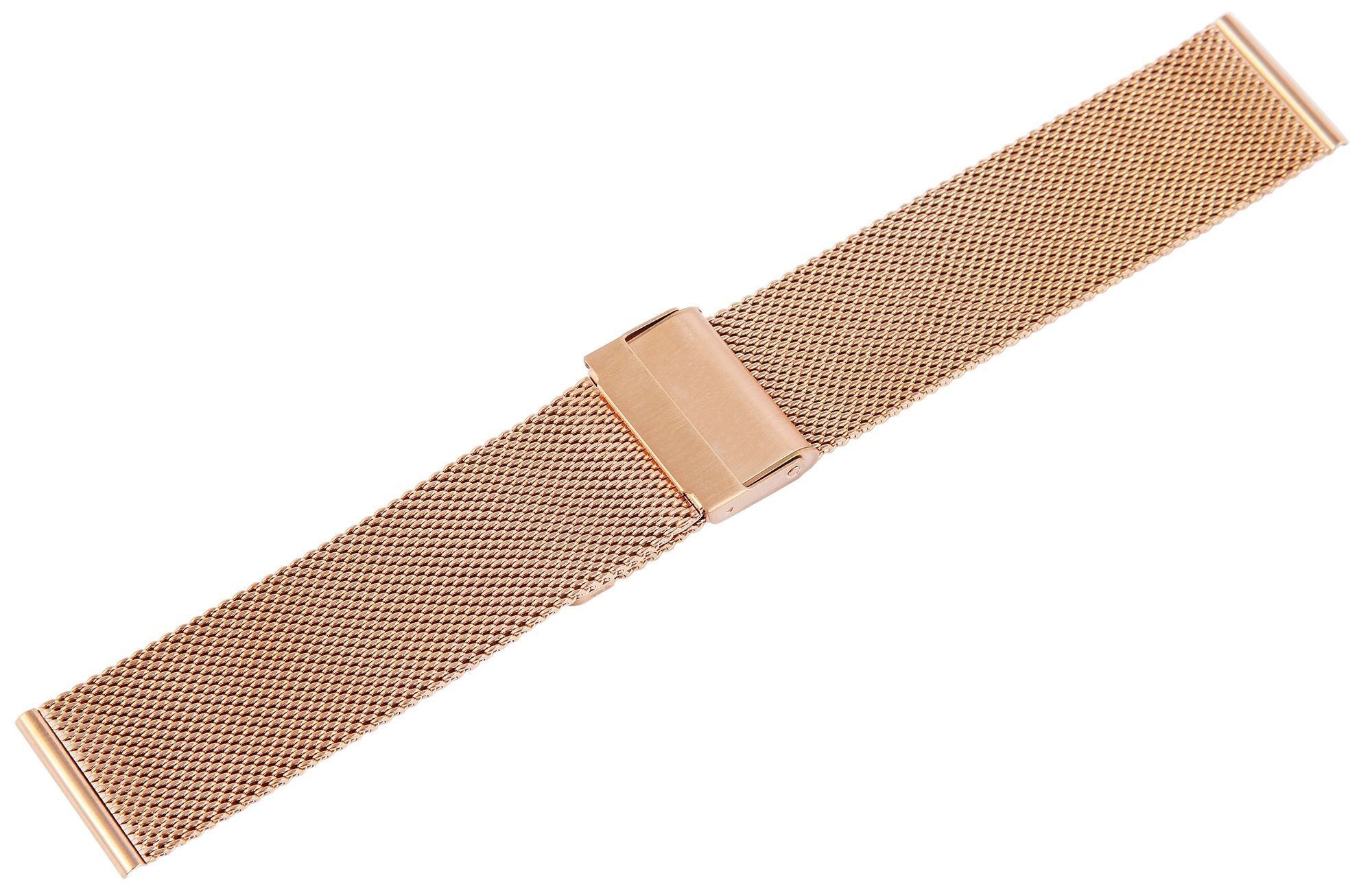 Edelstahl-Milanesearmband, roségoldfarben, 24 mm
