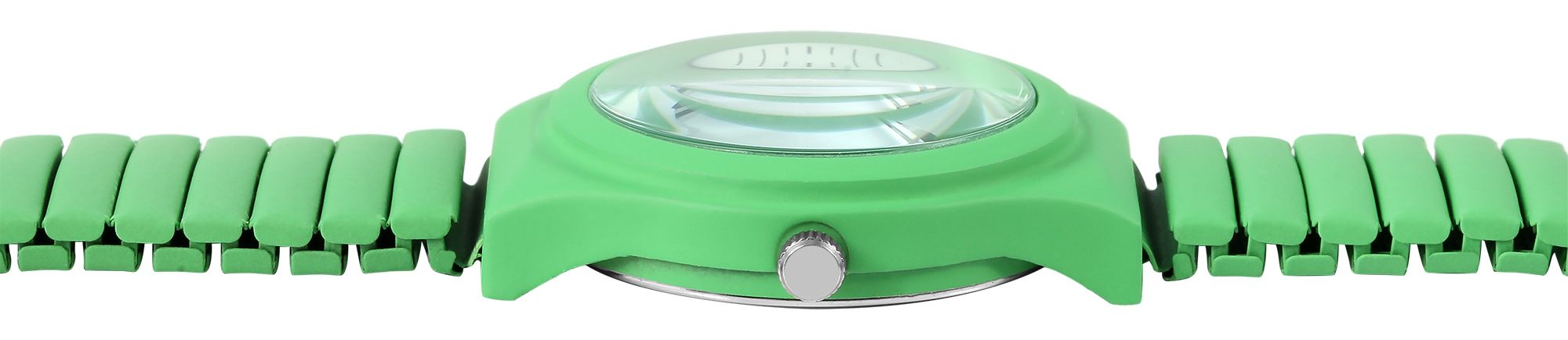 Excellanc Damenarmbanduhr mit Edelstahlzugband, neongrün