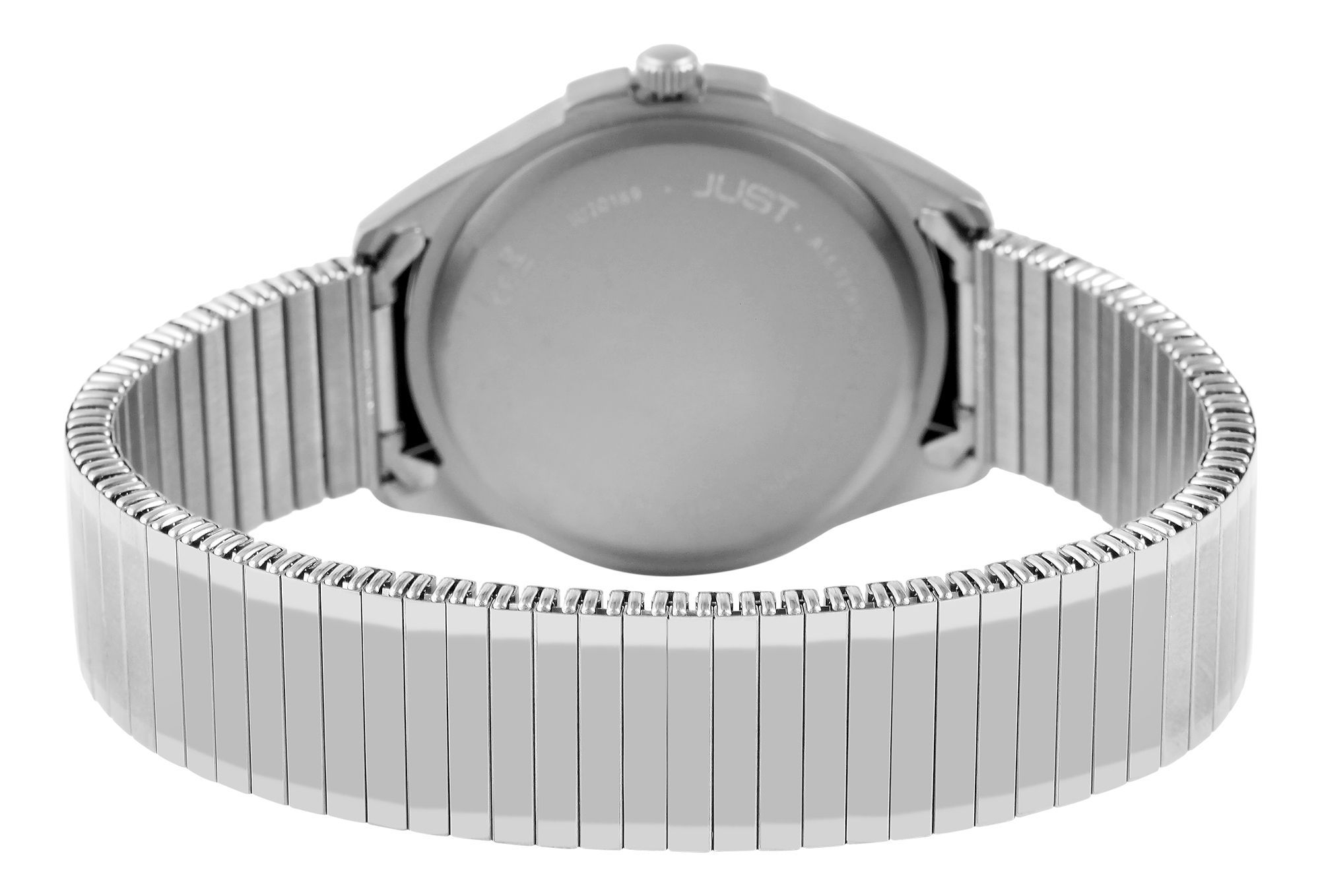 Just Herrenuhr mit Zugarmband, Titan, 5 ATM, weißes ZB