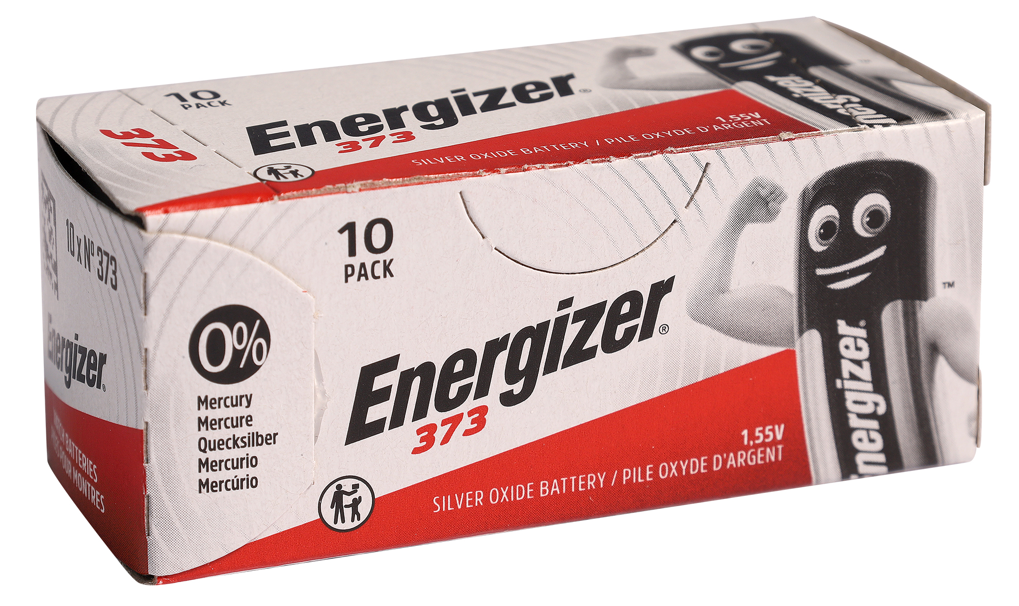 Energizer 373 Knopfzellen (10er-Pack) – 0% Quecksilber, 1,55V Silberoxid-Batterien