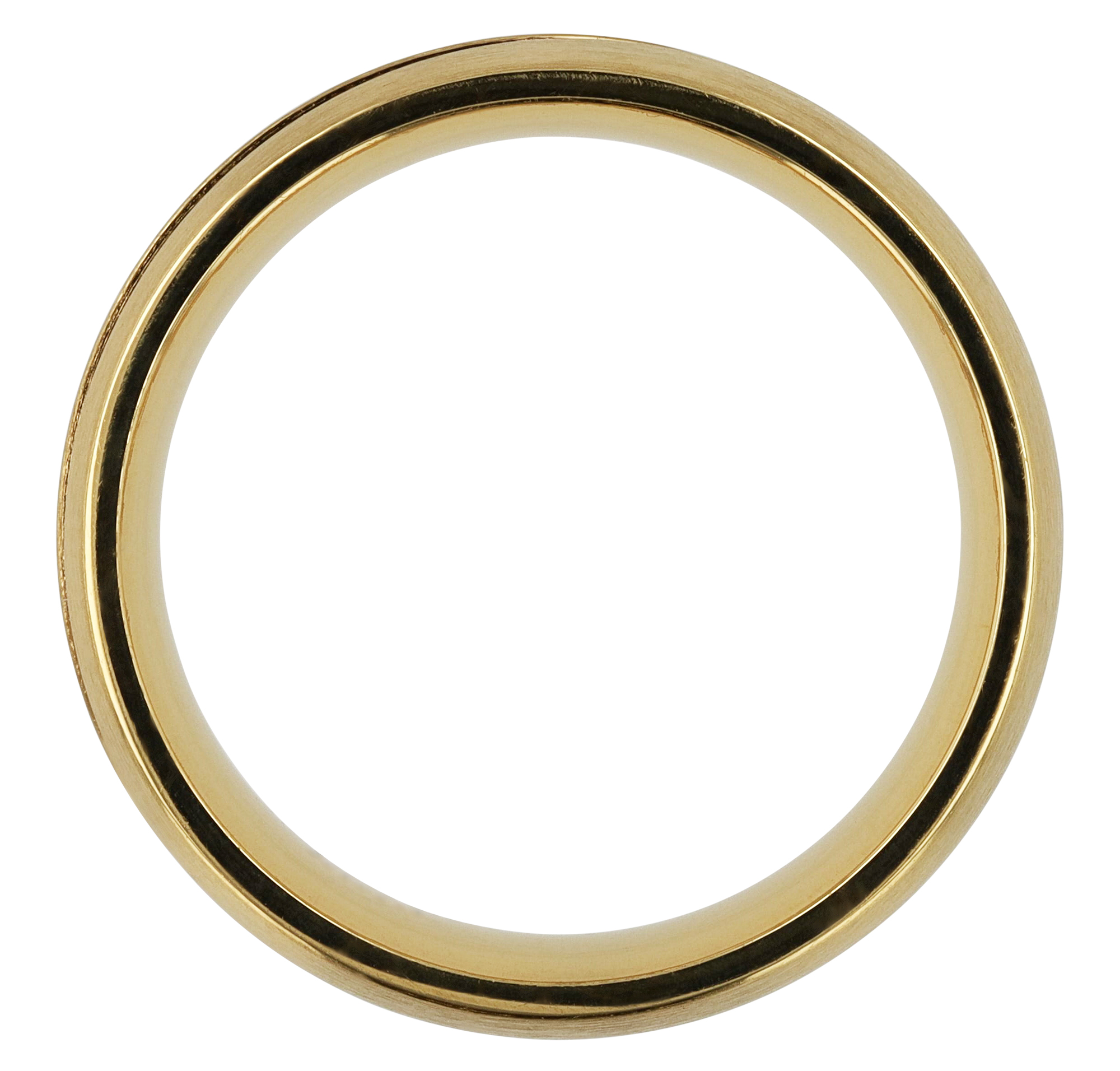 "Peybrey" Damen-Partnerring Gr 48 aus Edelstahl, Simili, Ionenplattiert, goldfarben
